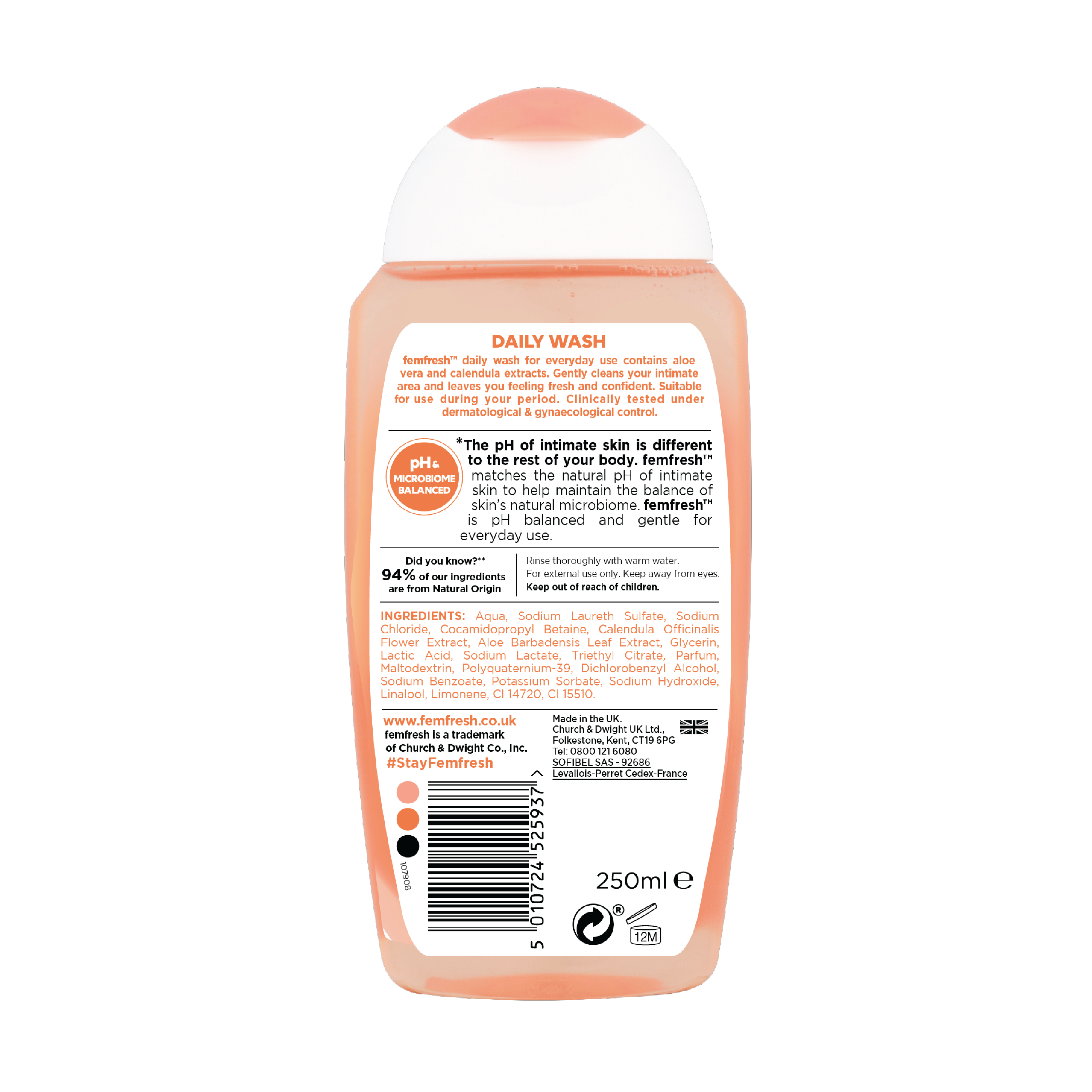 Femfresh Daily Intimate Wash, 250 ml