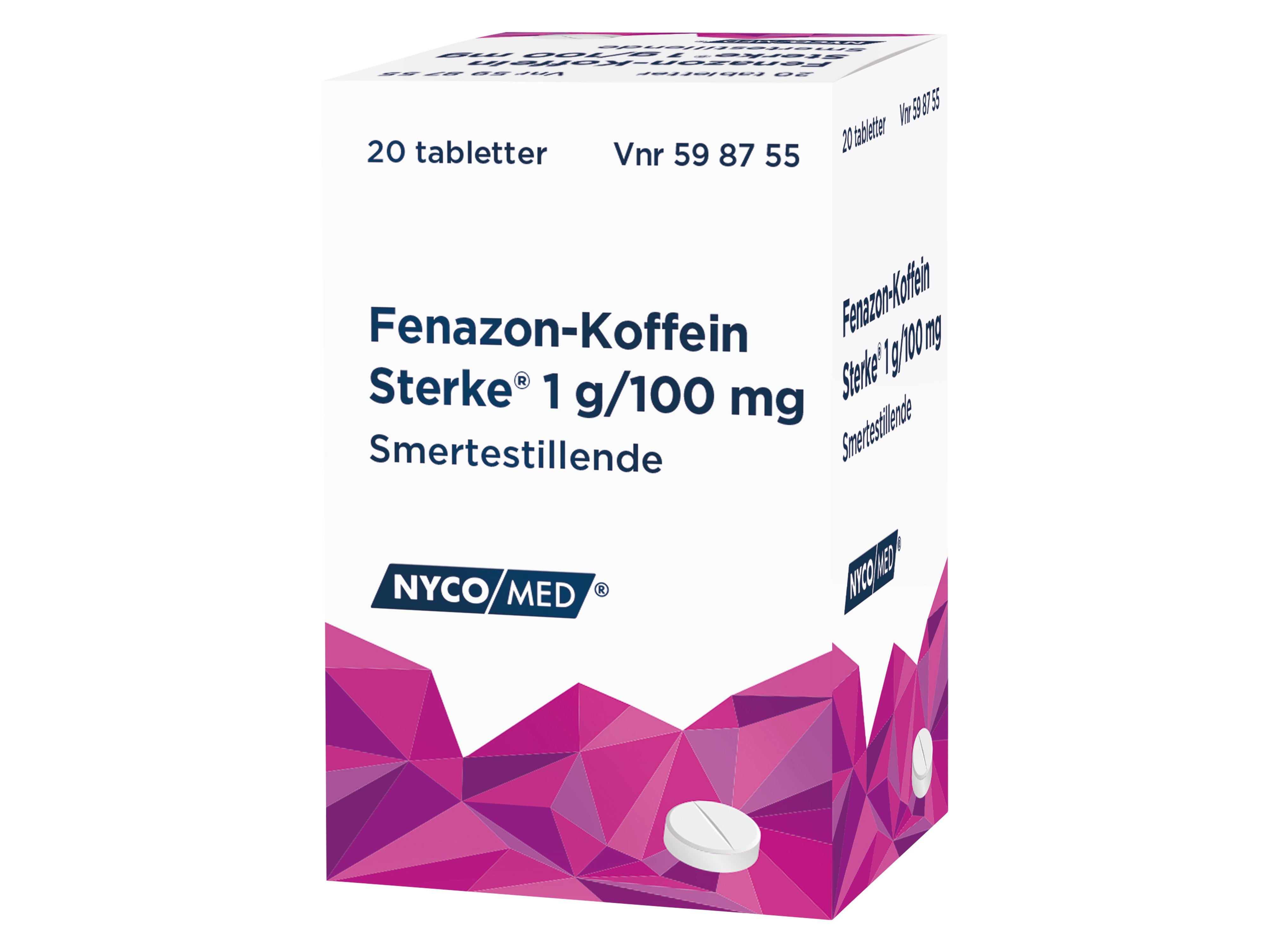 Fenazon-Koffein Sterke tabletter, 20 stk.