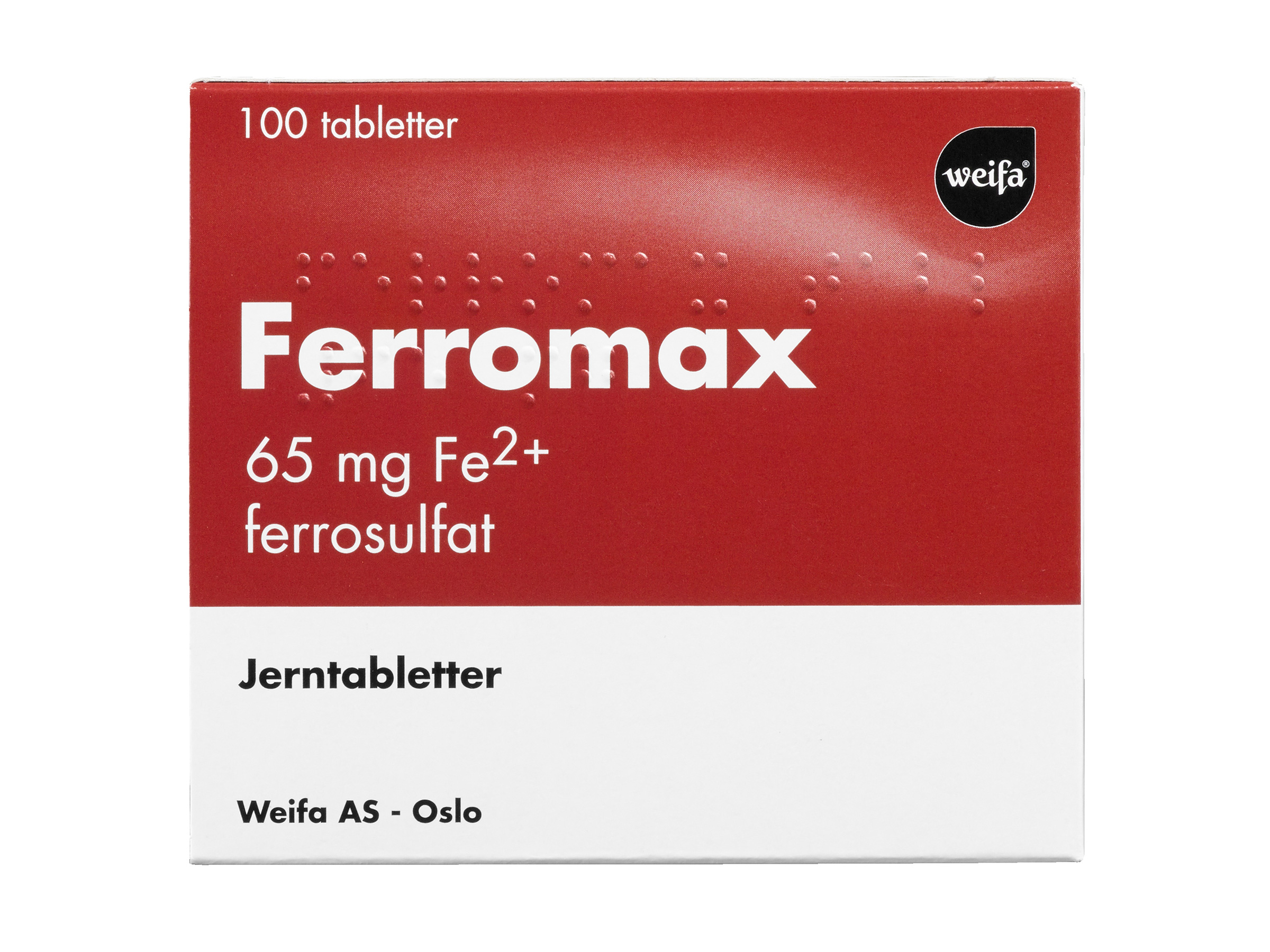 Ferromax 65 mg jerntabletter, 100 stk.