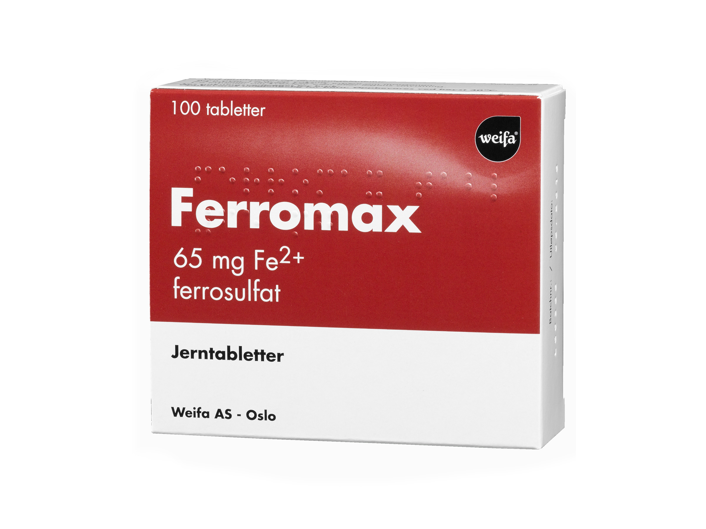 Ferromax 65 mg jerntabletter, 100 tabletter