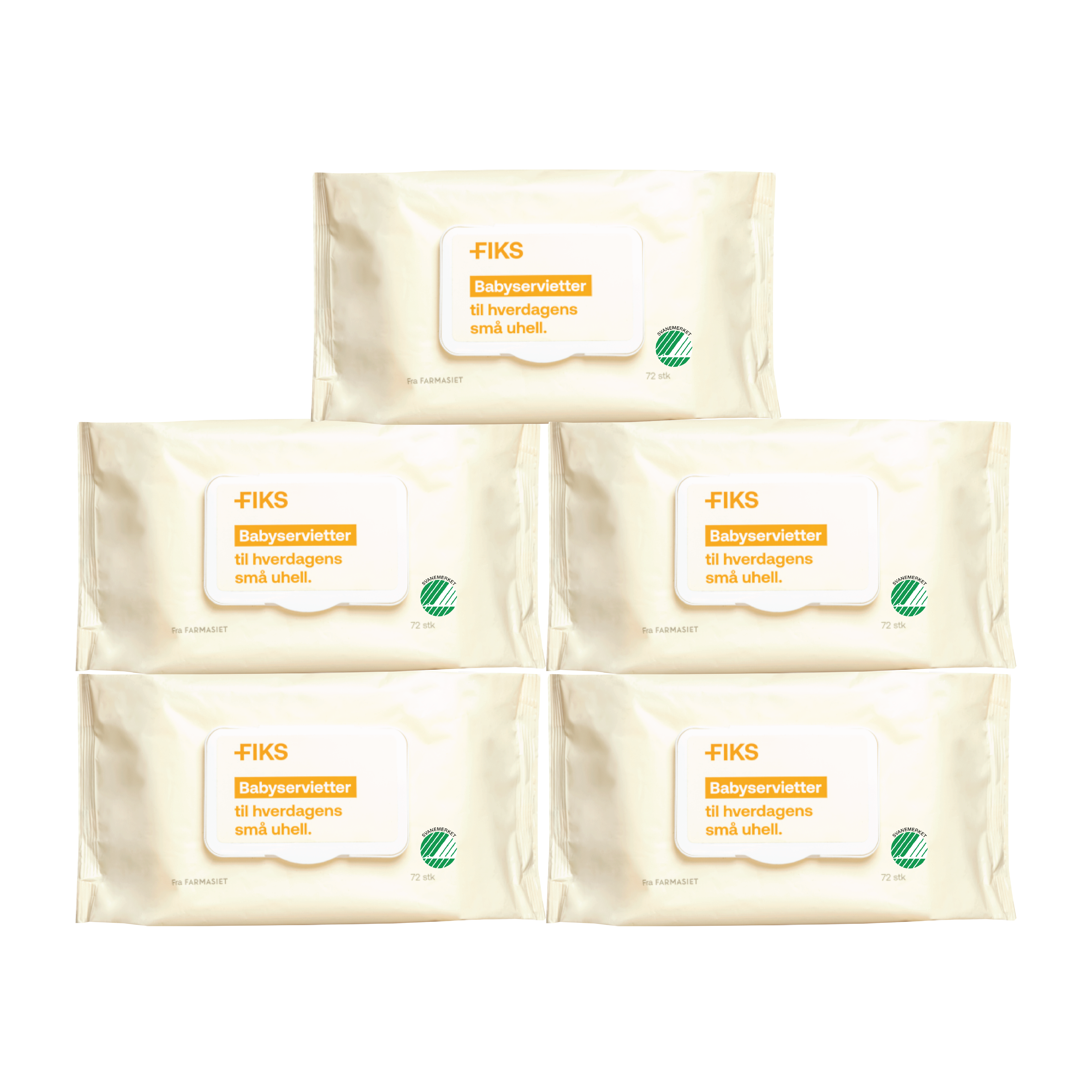 FIKS Babyservietter 5-pk., 5 x 72 stk.