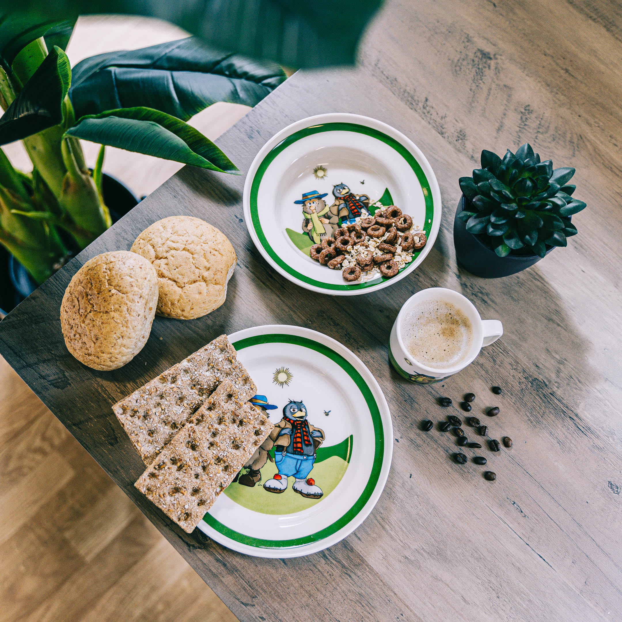 Flåklypa Barneservise, Solan og Ludvig, 1 sett