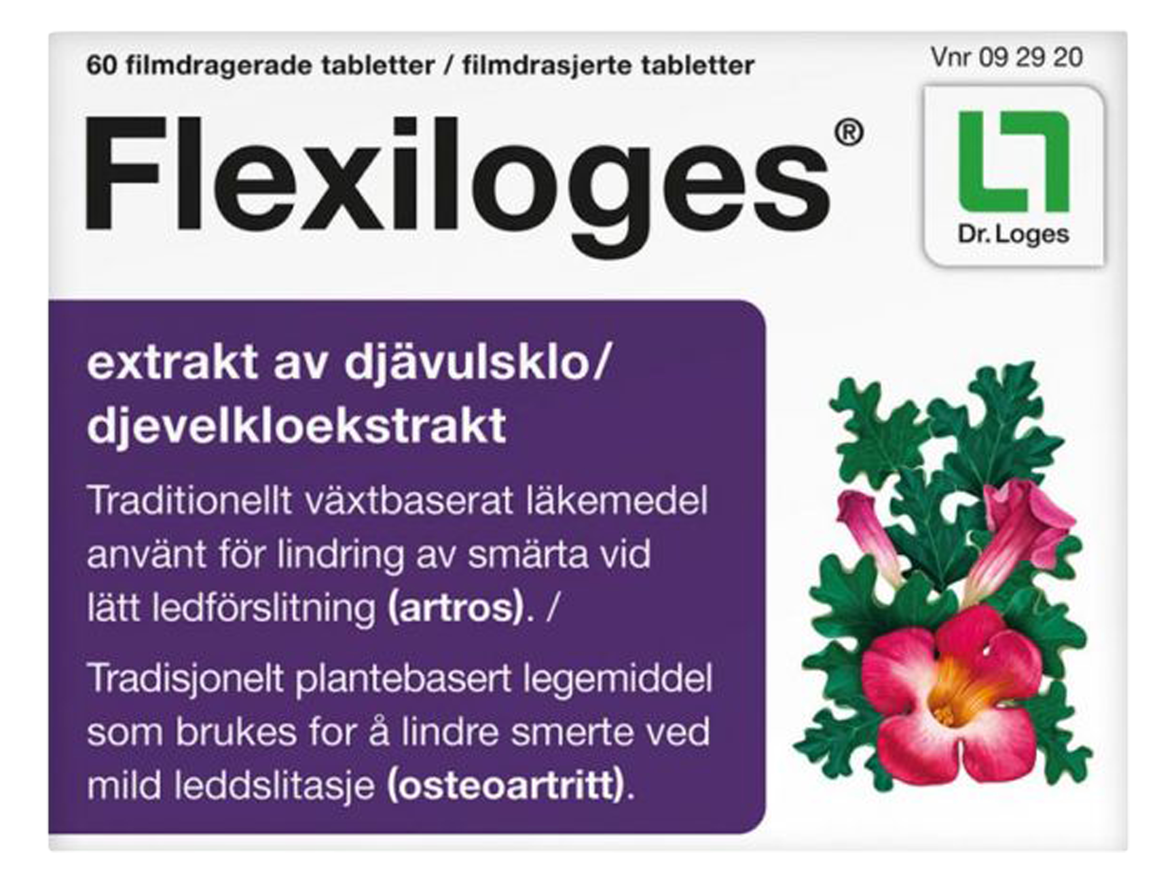 Flexiloges Filmdrasjerte tabletter, 60 tabletter