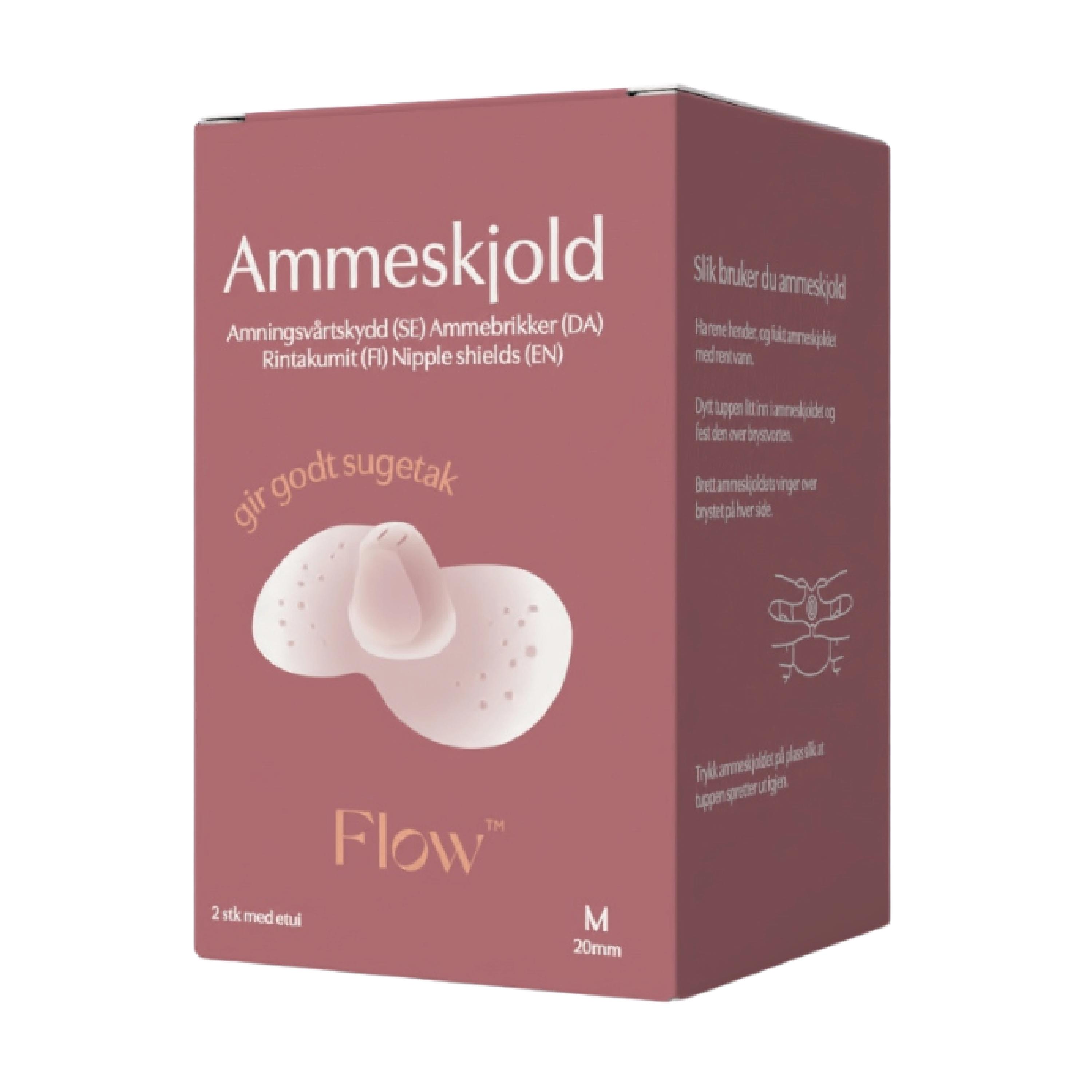 Ammeskjold i silikon, Medium, 1 par