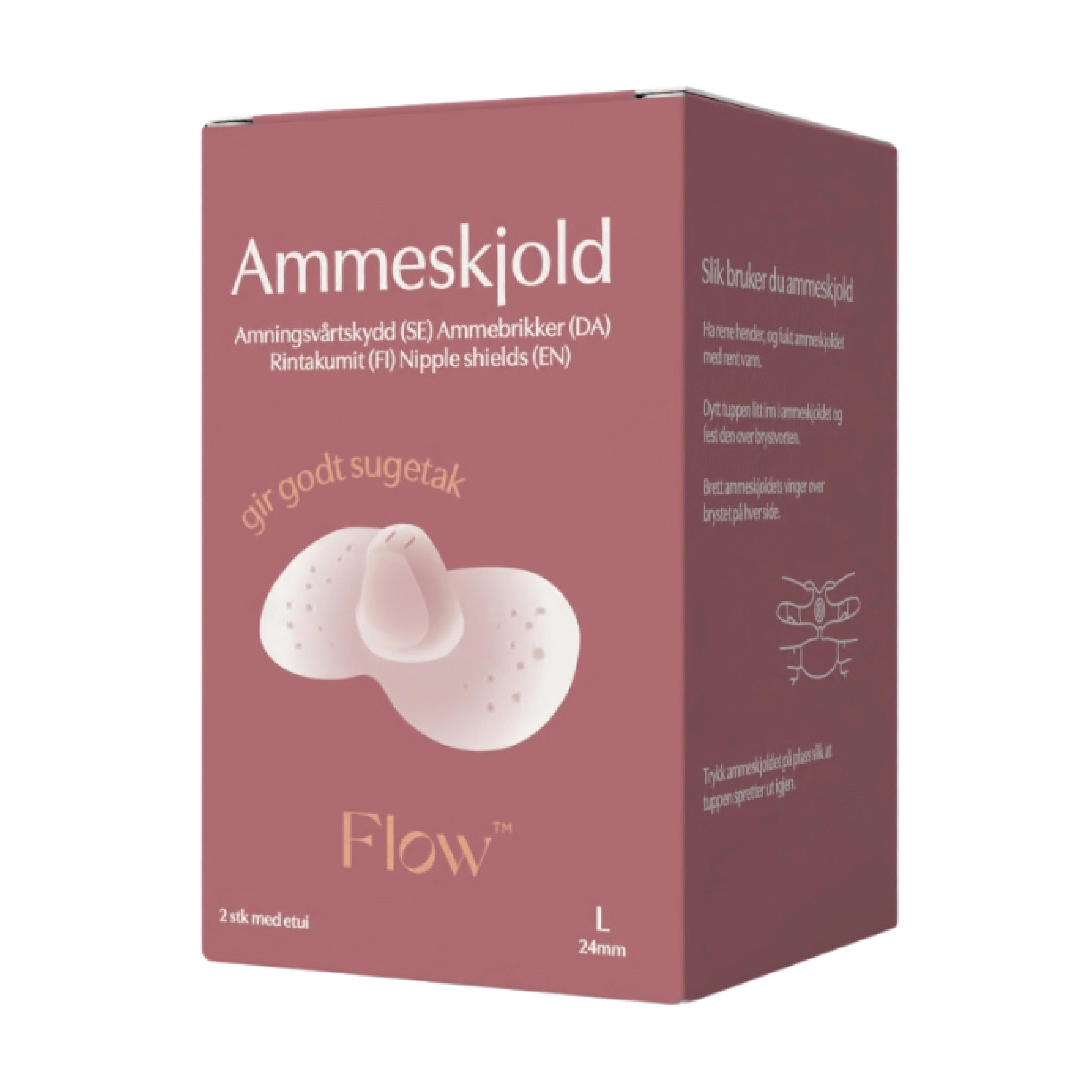 Ammeskjold i silikon, Large, 1 par