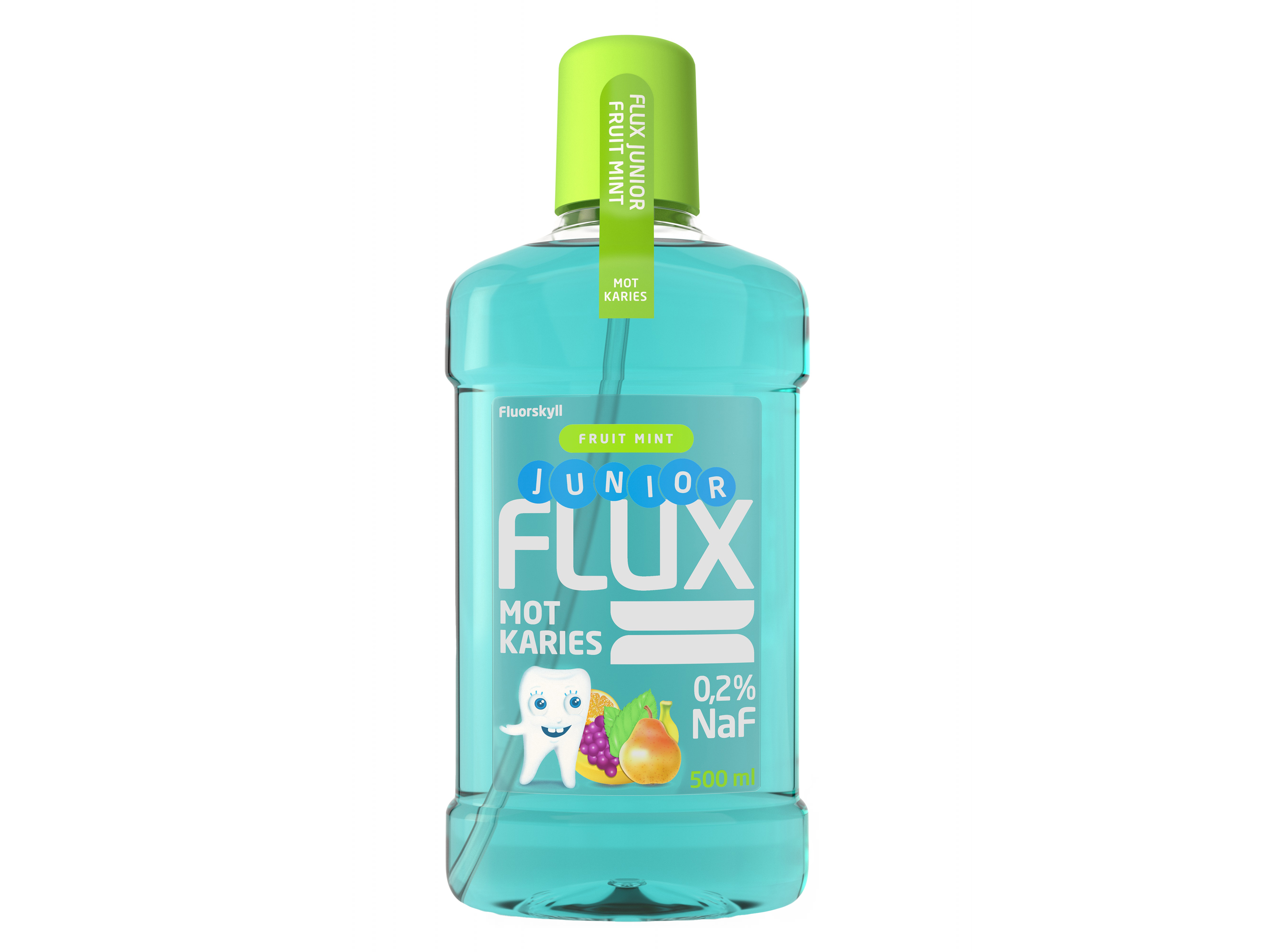 Flux Junior Fluorskyll 0,2 % Fruktmint, 500 ml