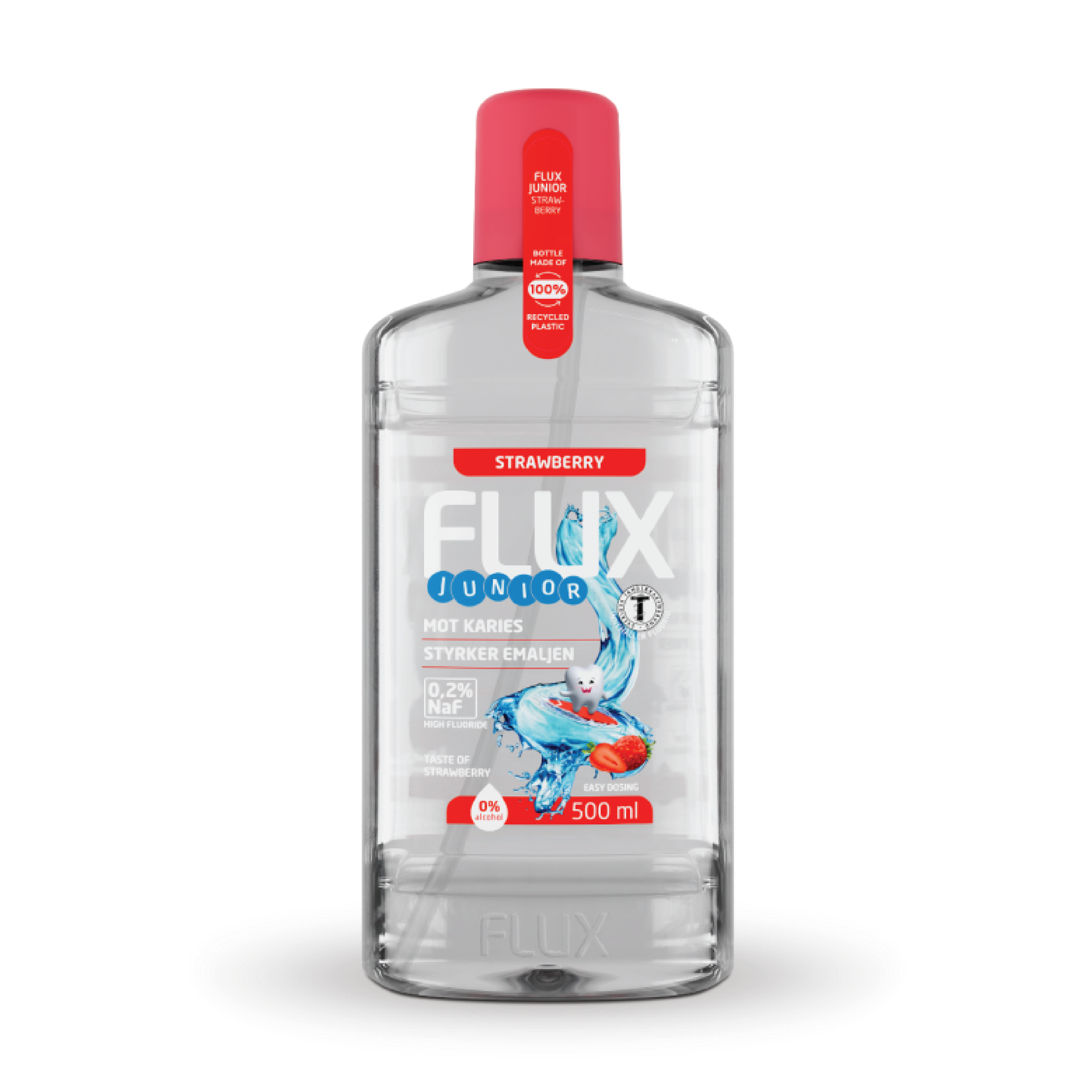 Flux Junior Fluorskyll 0,2% Jordbær, 500 ml