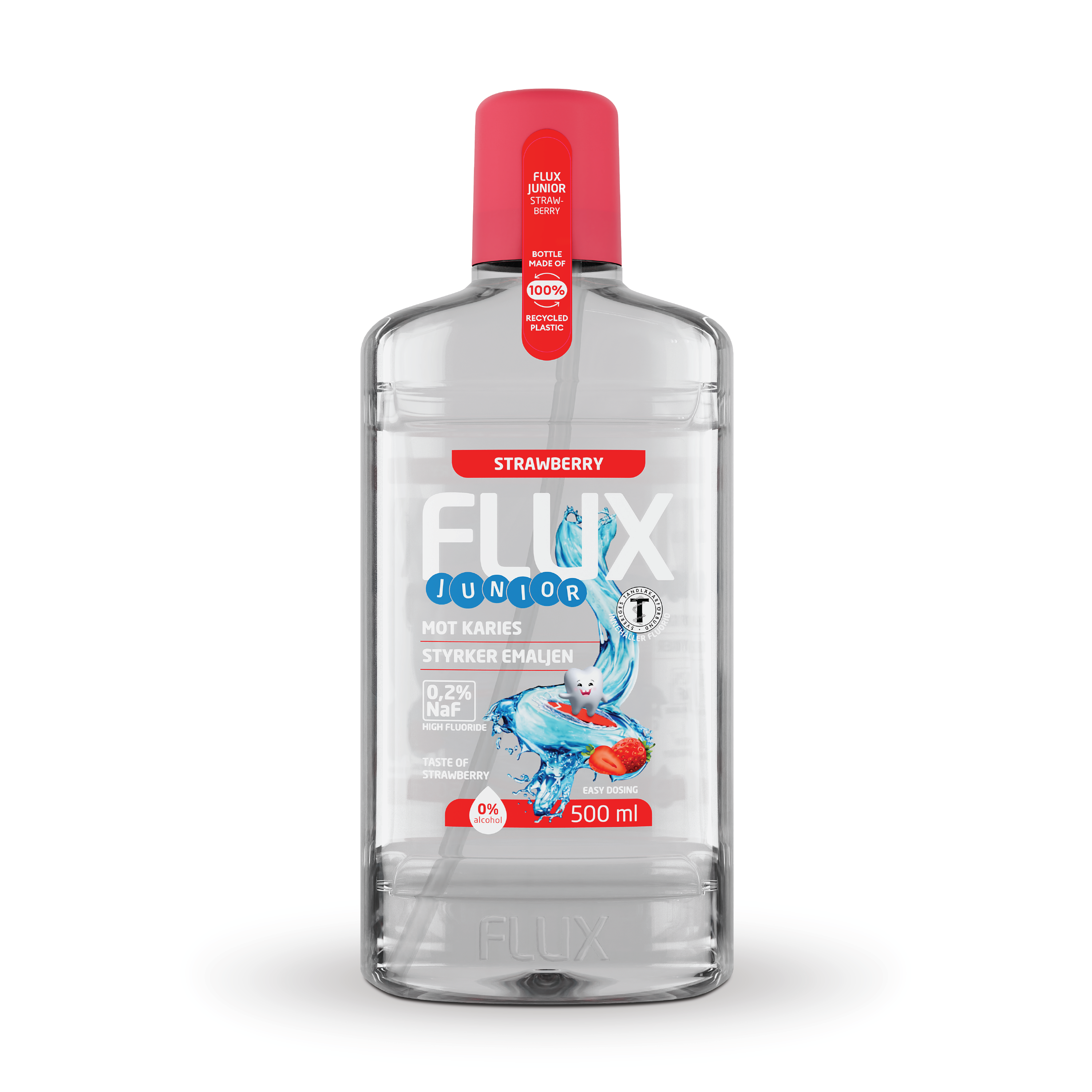 Flux Junior Fluorskyll 0,2% Jordbær, 500 ml