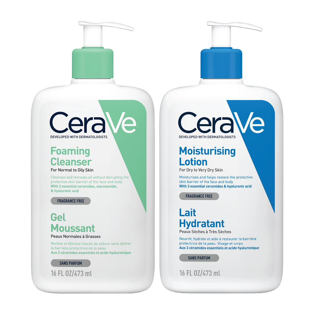 Foaming Cleanser + Moisturising Lotion