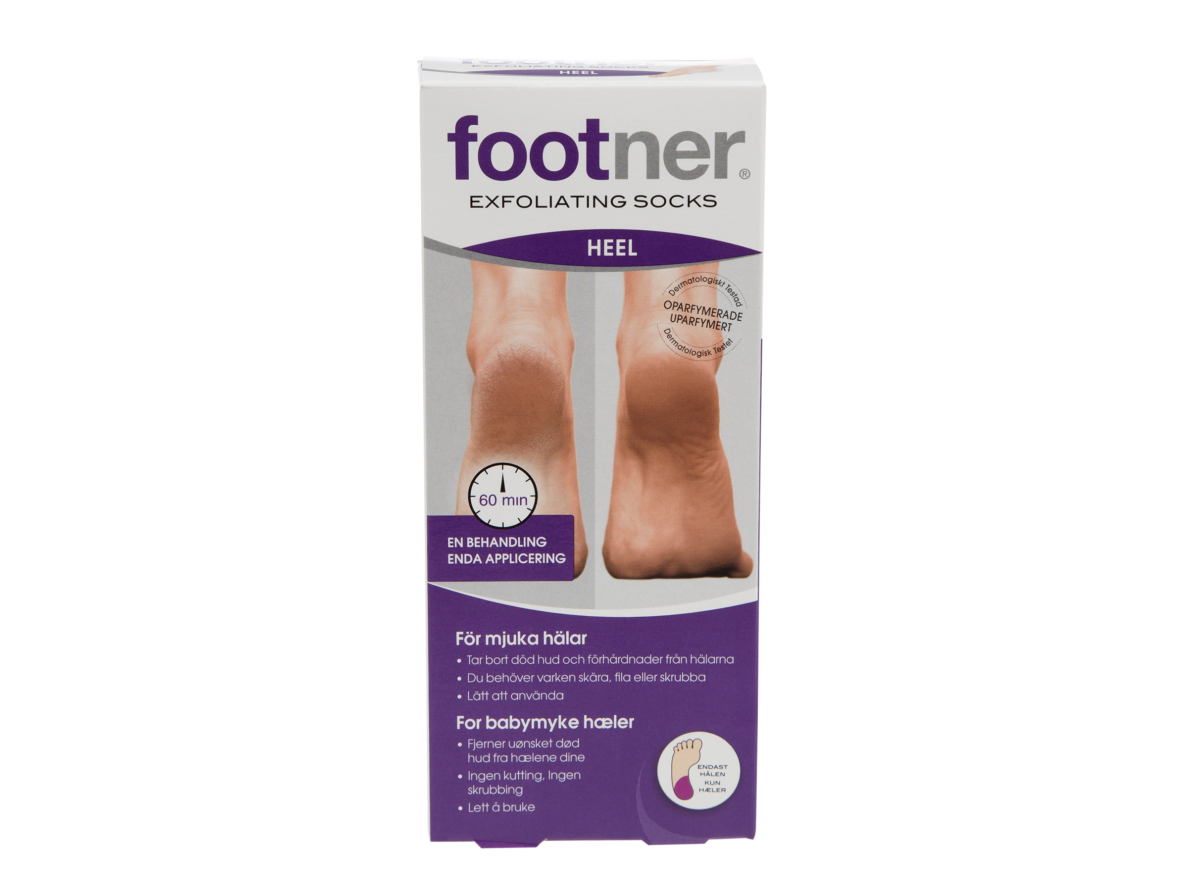 Footner Exfoliating socks heel, 1 stk. - Fotpleie - Farmasiet.no