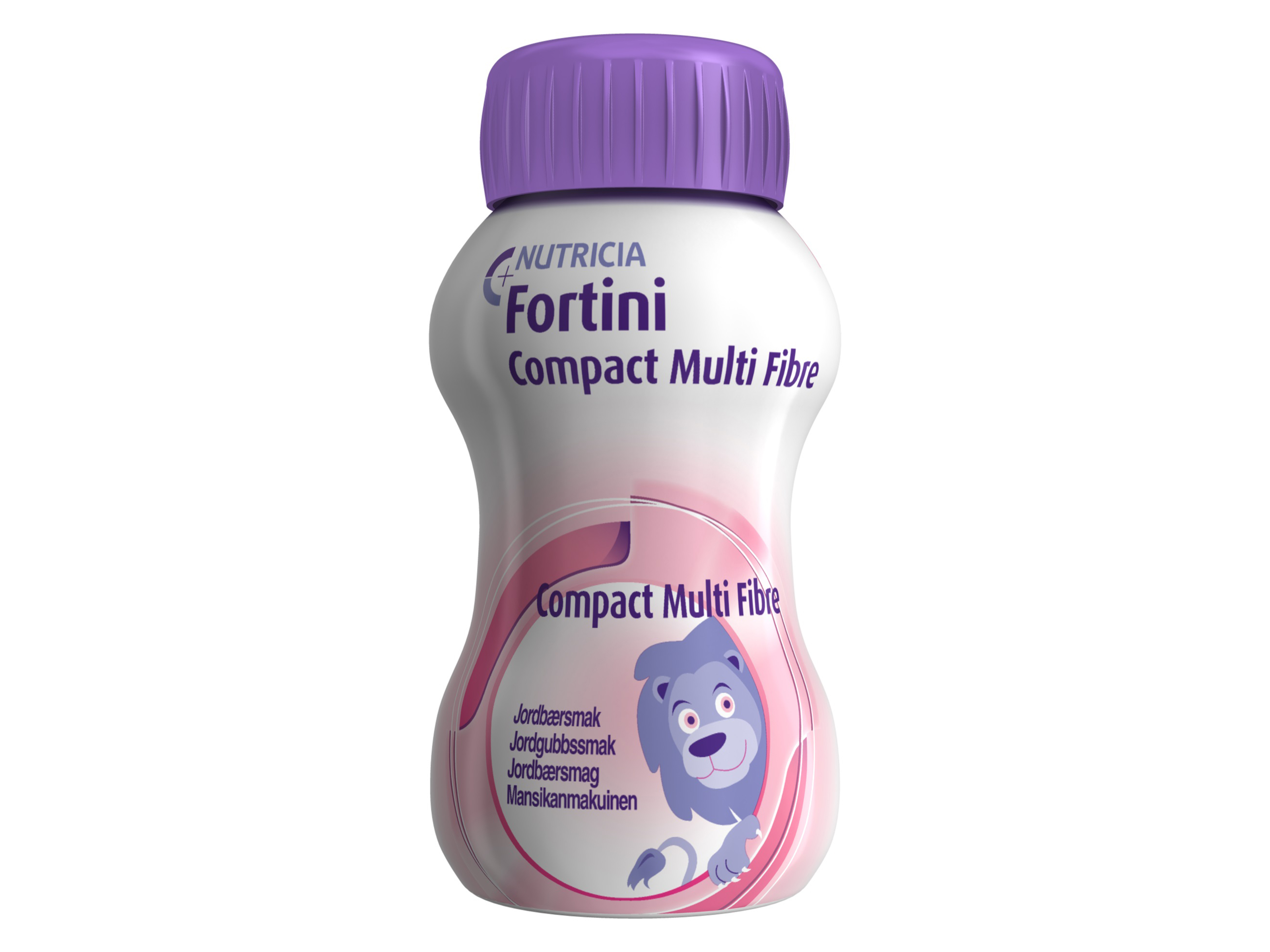 Fortini Compact Multi Fibre jordbær, 4x125 ml