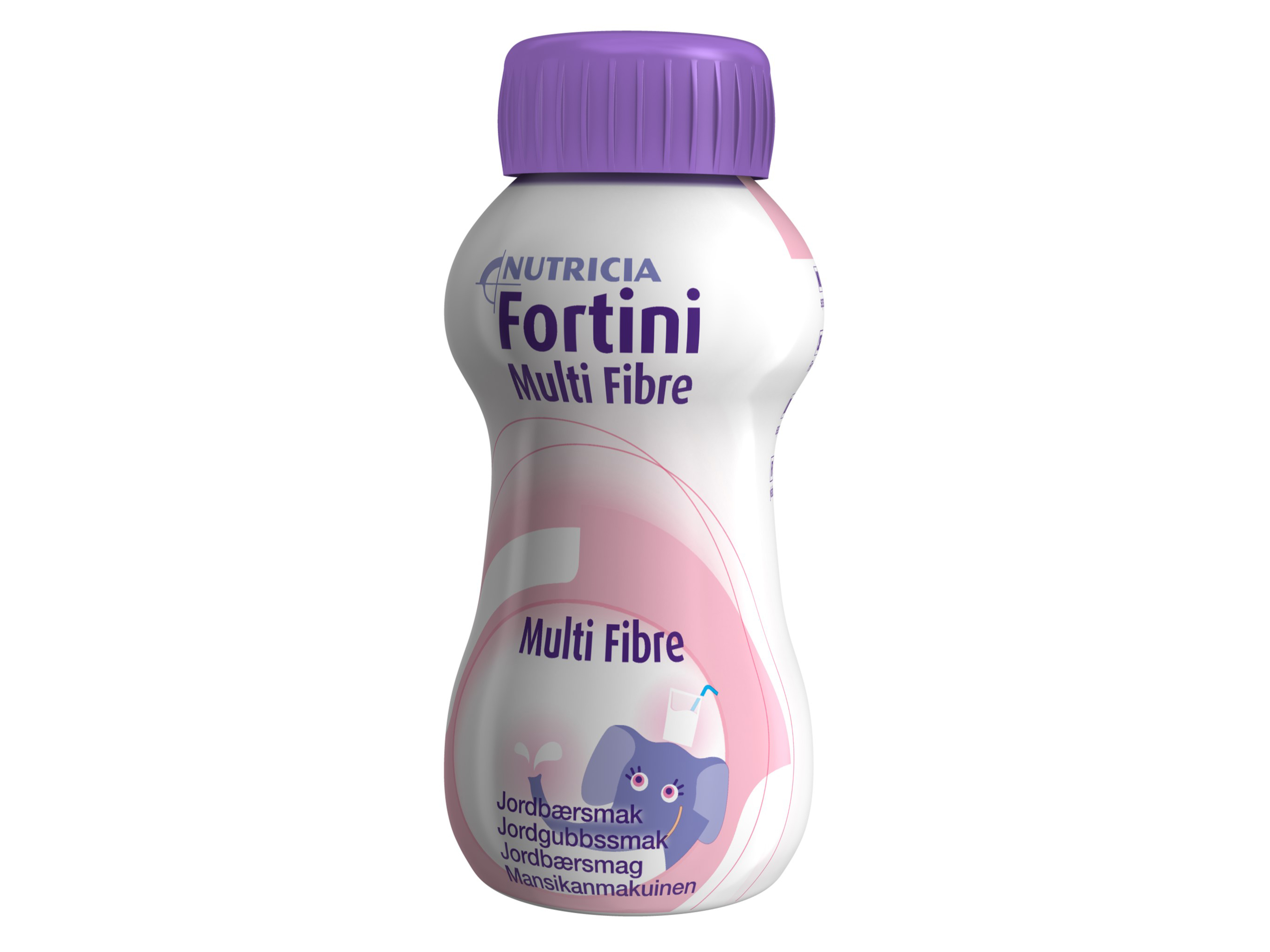 Fortini Multi Fibre, Jordbær, 4 x 200 ml