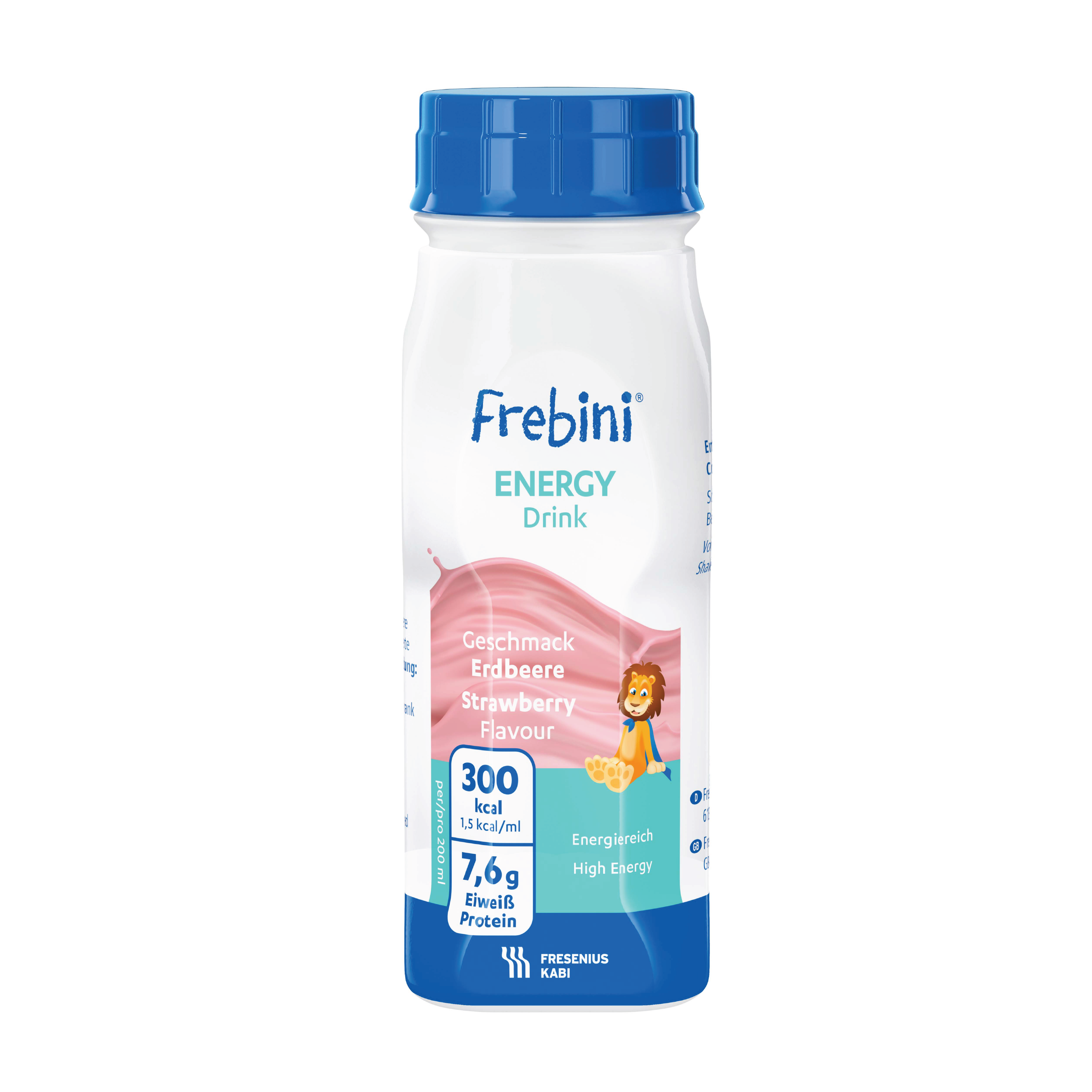 Frebini Energy Drink, Jordbær, 4x200 ml