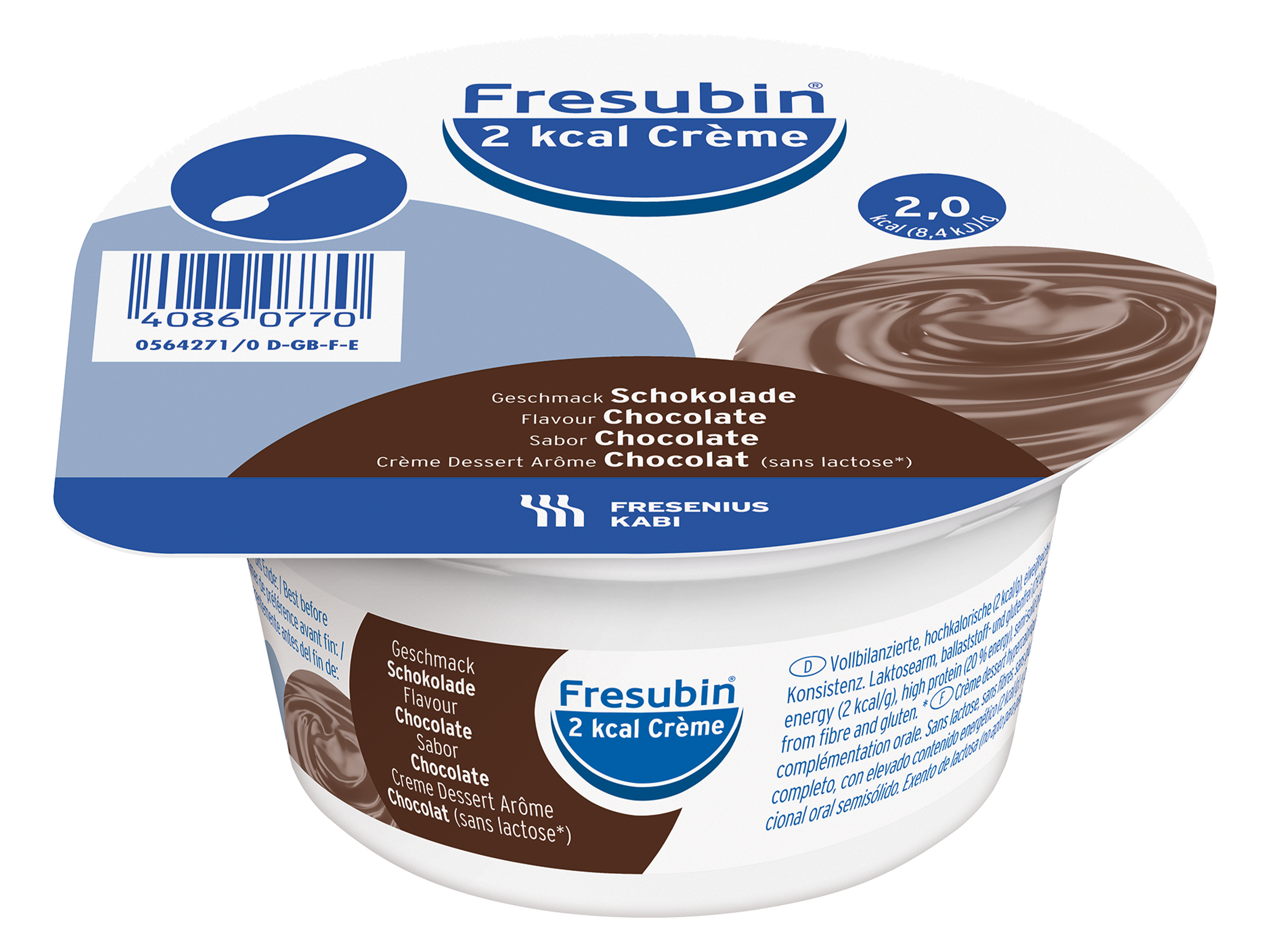 Fresubin 2kcal Crème sjokolade, 4x125 ml
