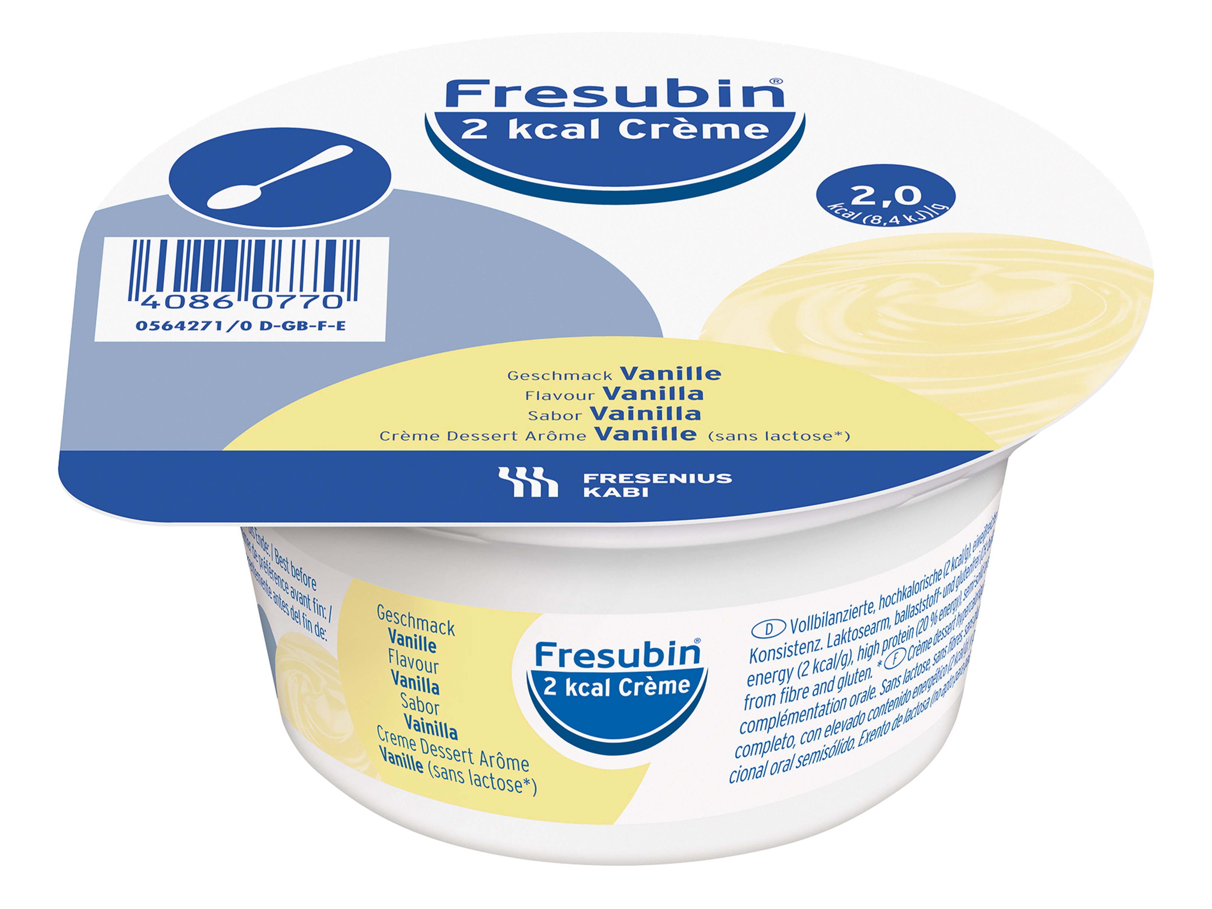 Fresubin 2kcal Crème vanilje, 4x125 ml