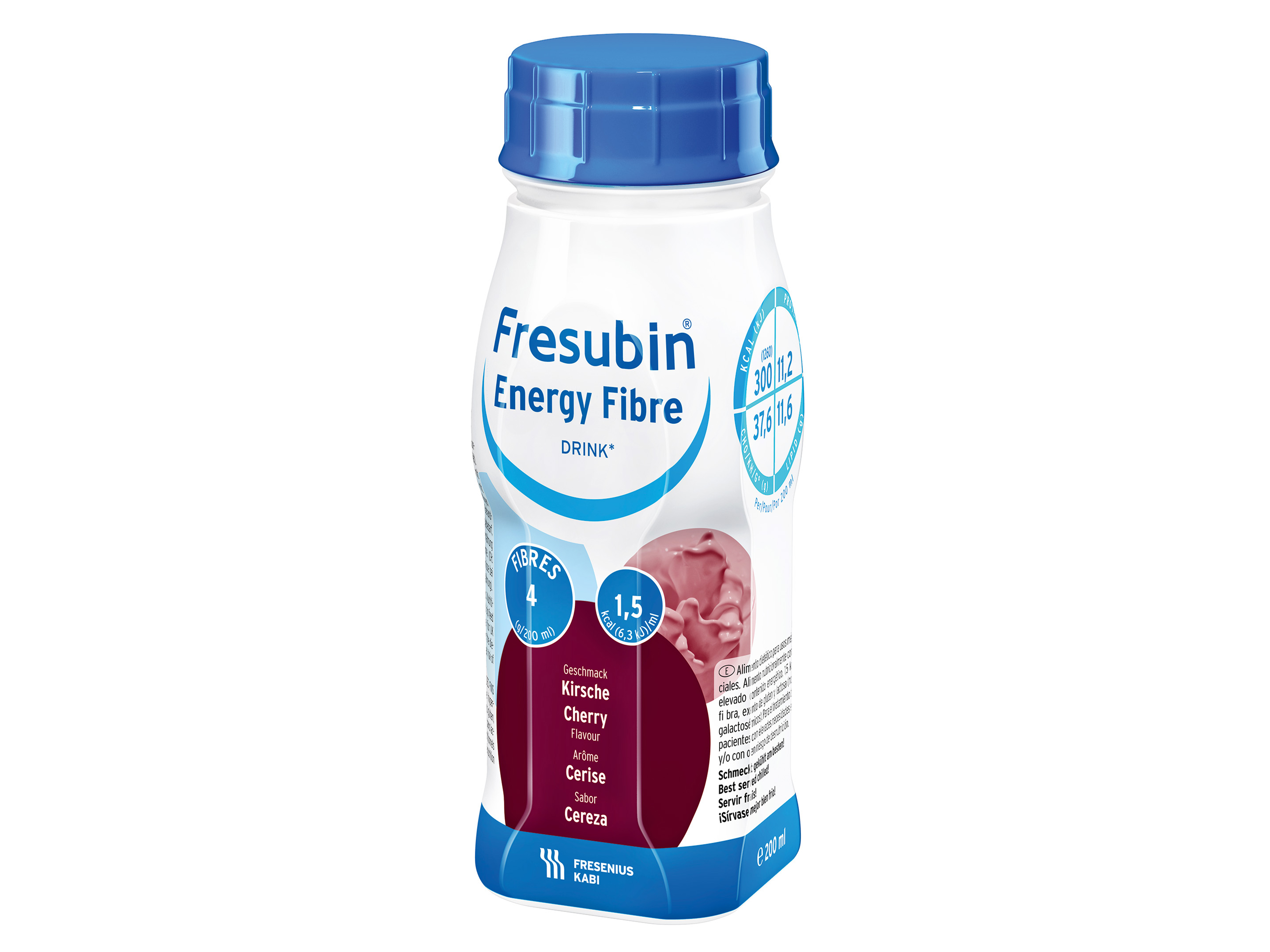 Fresubin Energy Fibre Drink kirsebær, 4x200 ml