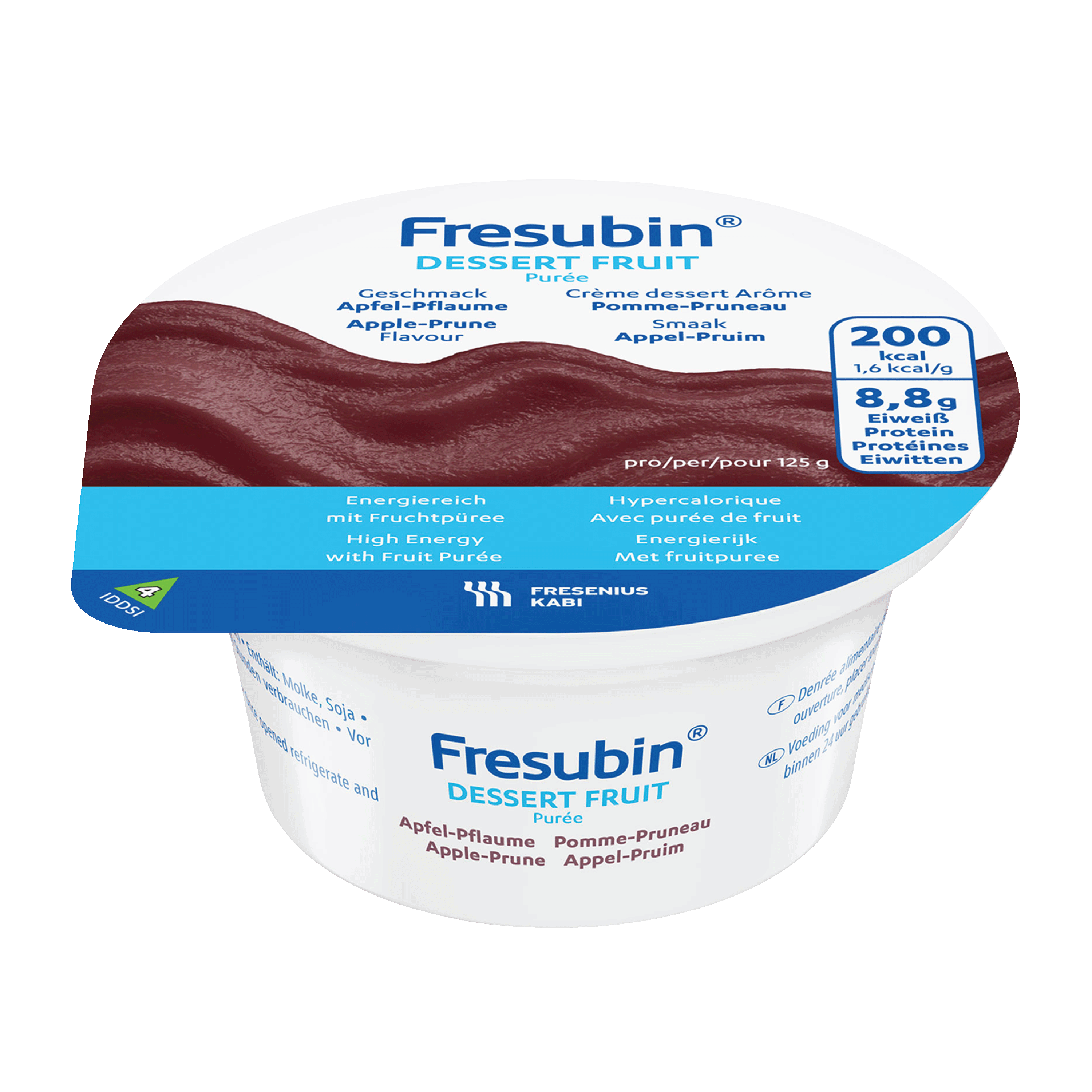 Fresubin Fresubin dessert fruit, Epler og svisker, 4x125 ml