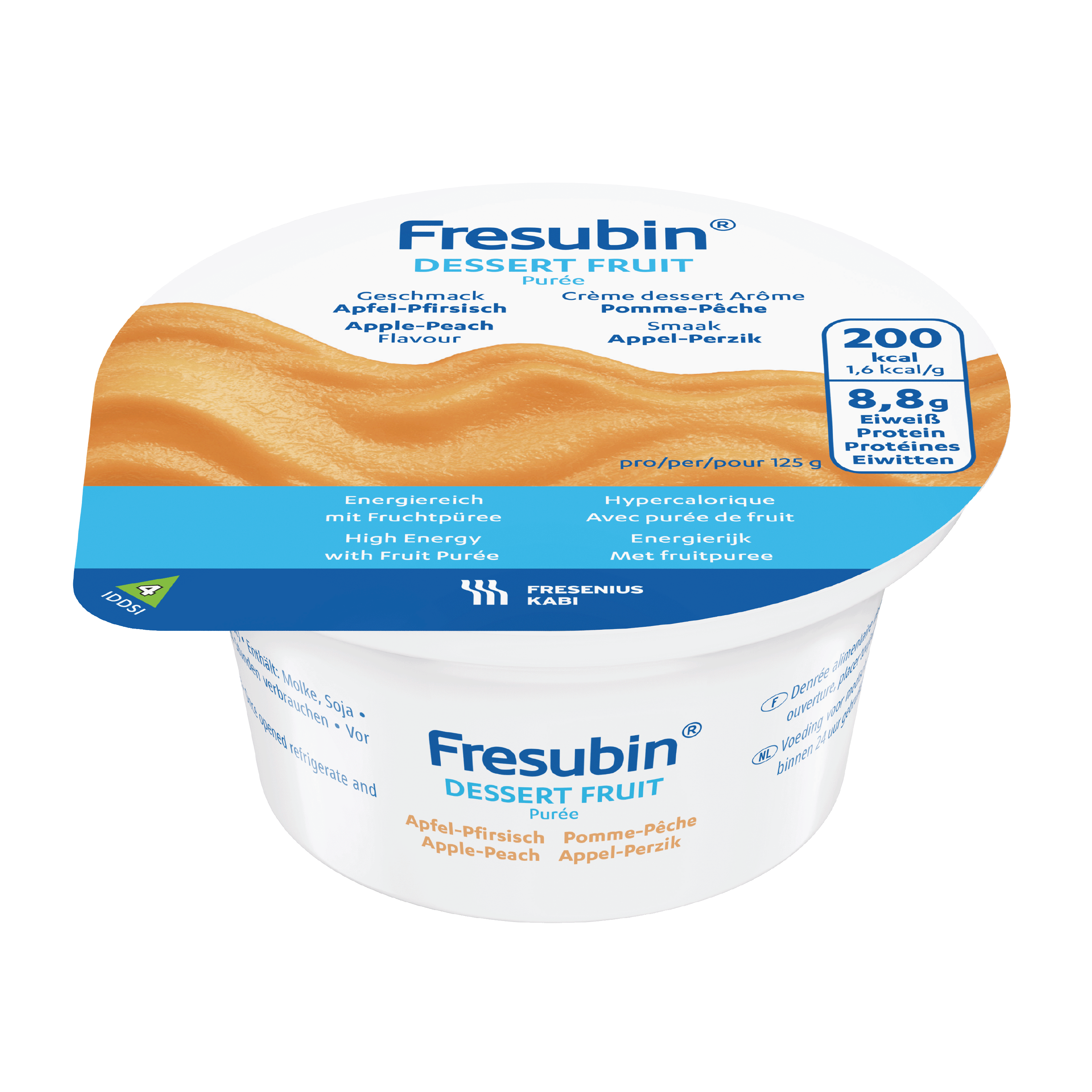 Fresubin Fresubin dessert fruit, Eple og fersken, 4x125 ml