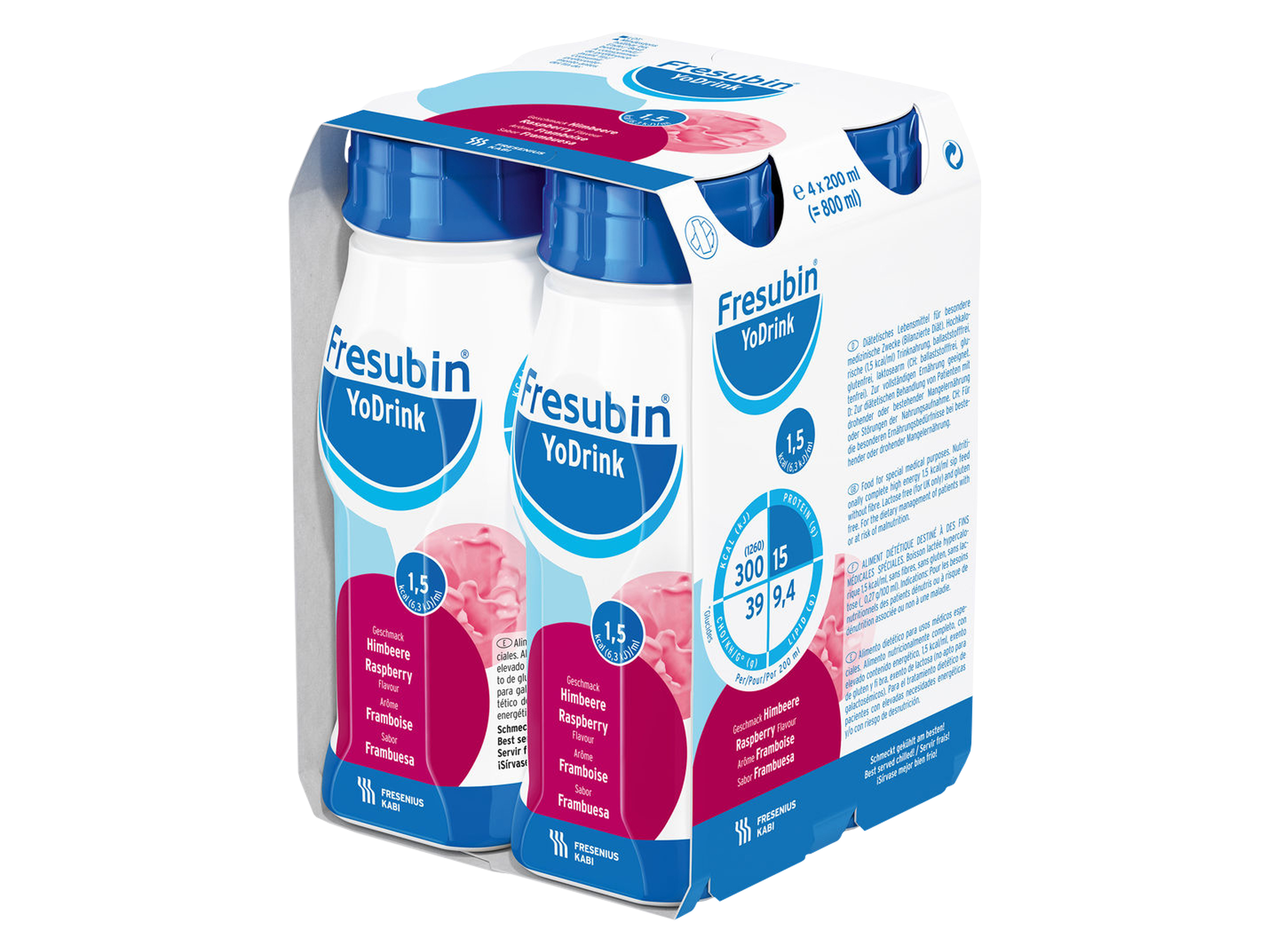 Fresubin Fresubin YoDrink bringebær, 4x200 ml