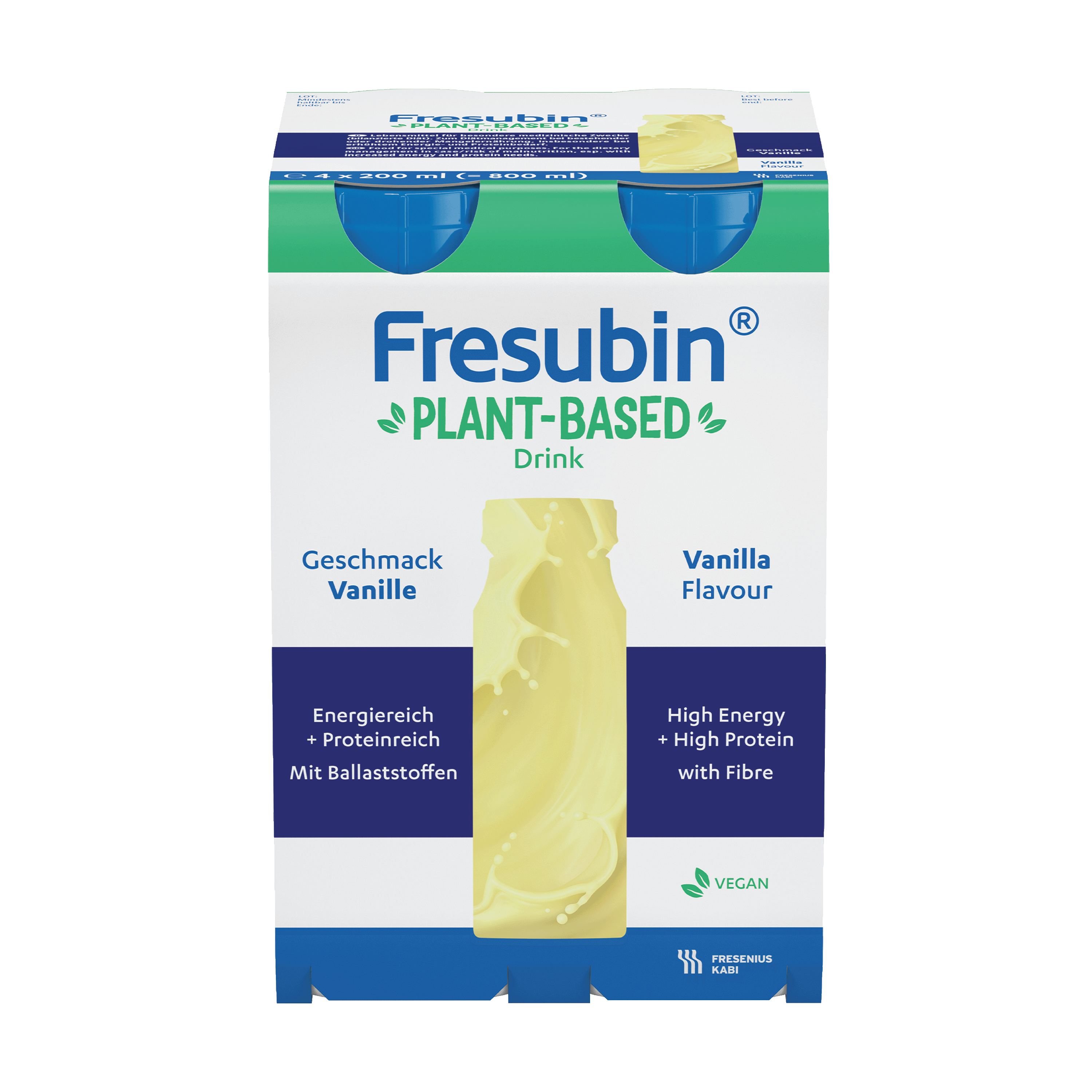 Fresubin Plant-Based Drink Næringsdrikk, Vanilje, 4x200 ml