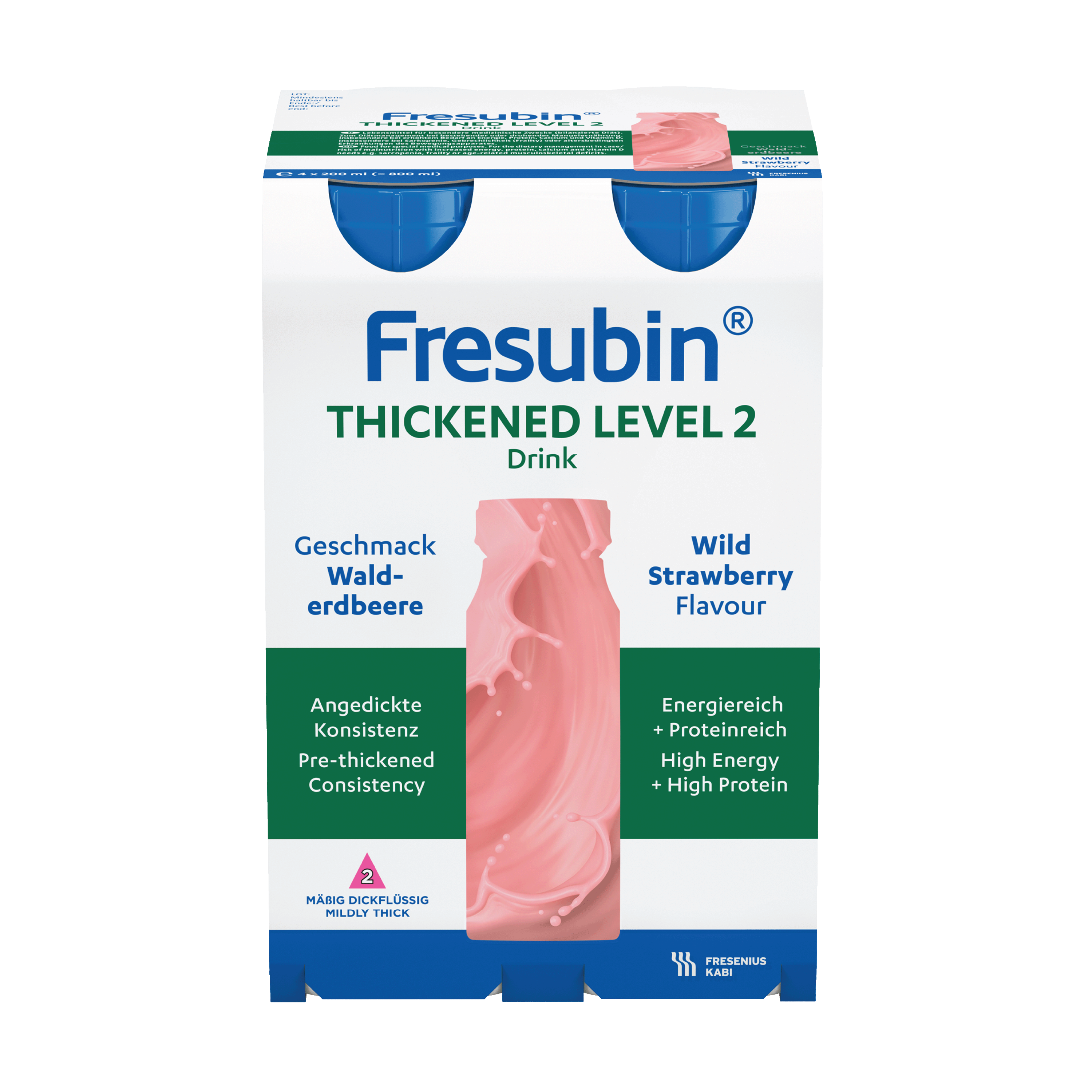 Fresubin Thickened Level 2 Næringsdrikk, Markjordbær, 4x200 ml