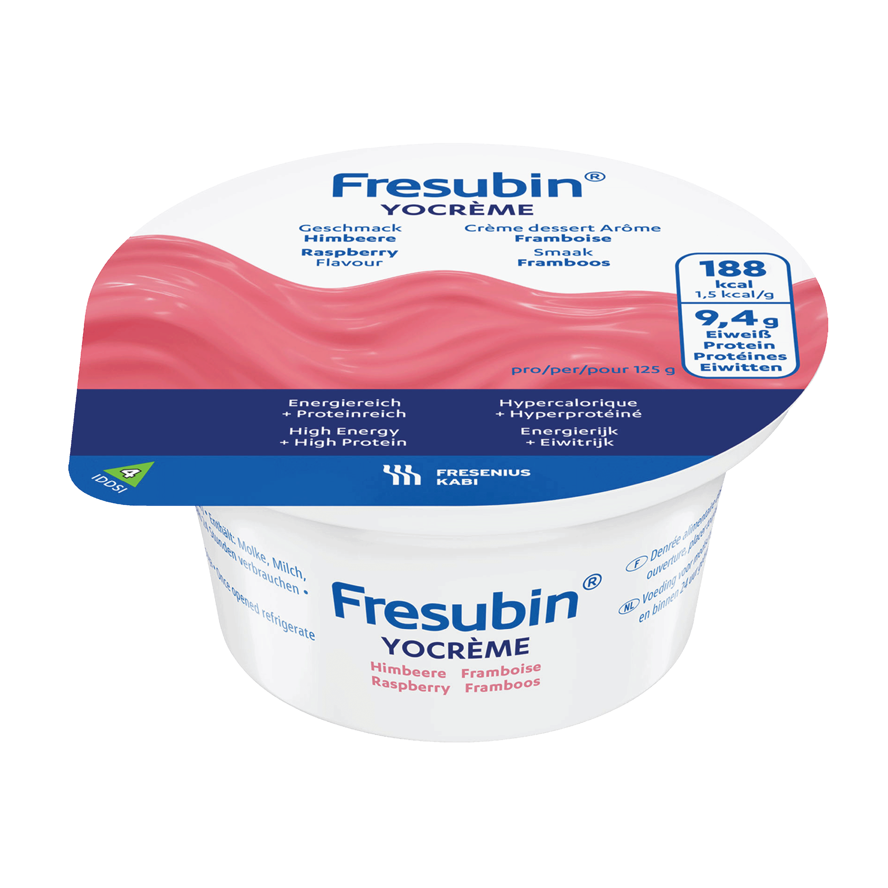 Fresubin YoCrème Næringskrem, Bringebær, 4x125 ml