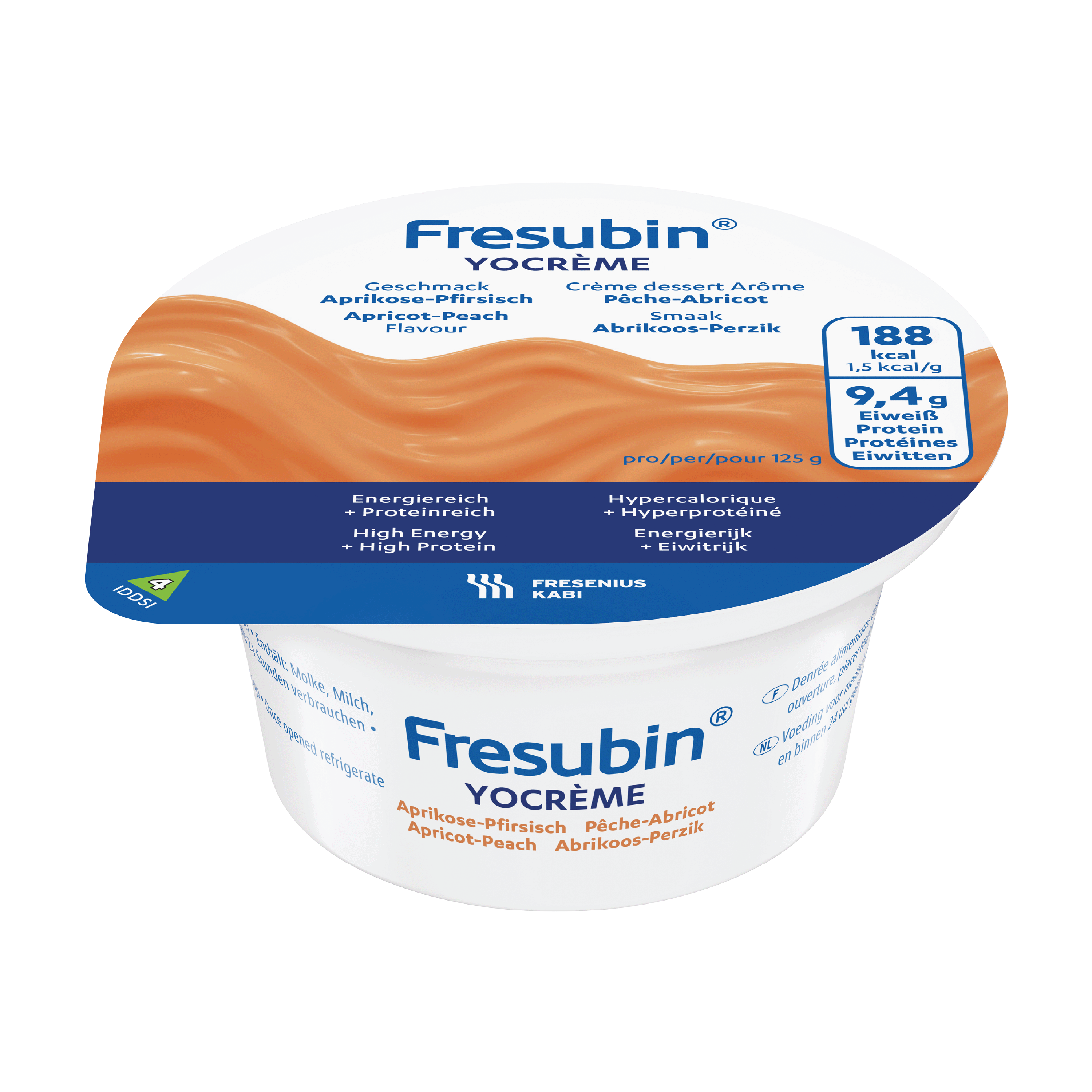 Fresubin YoCrème Næringskrem, Aprikos/fersken, 4x125 ml