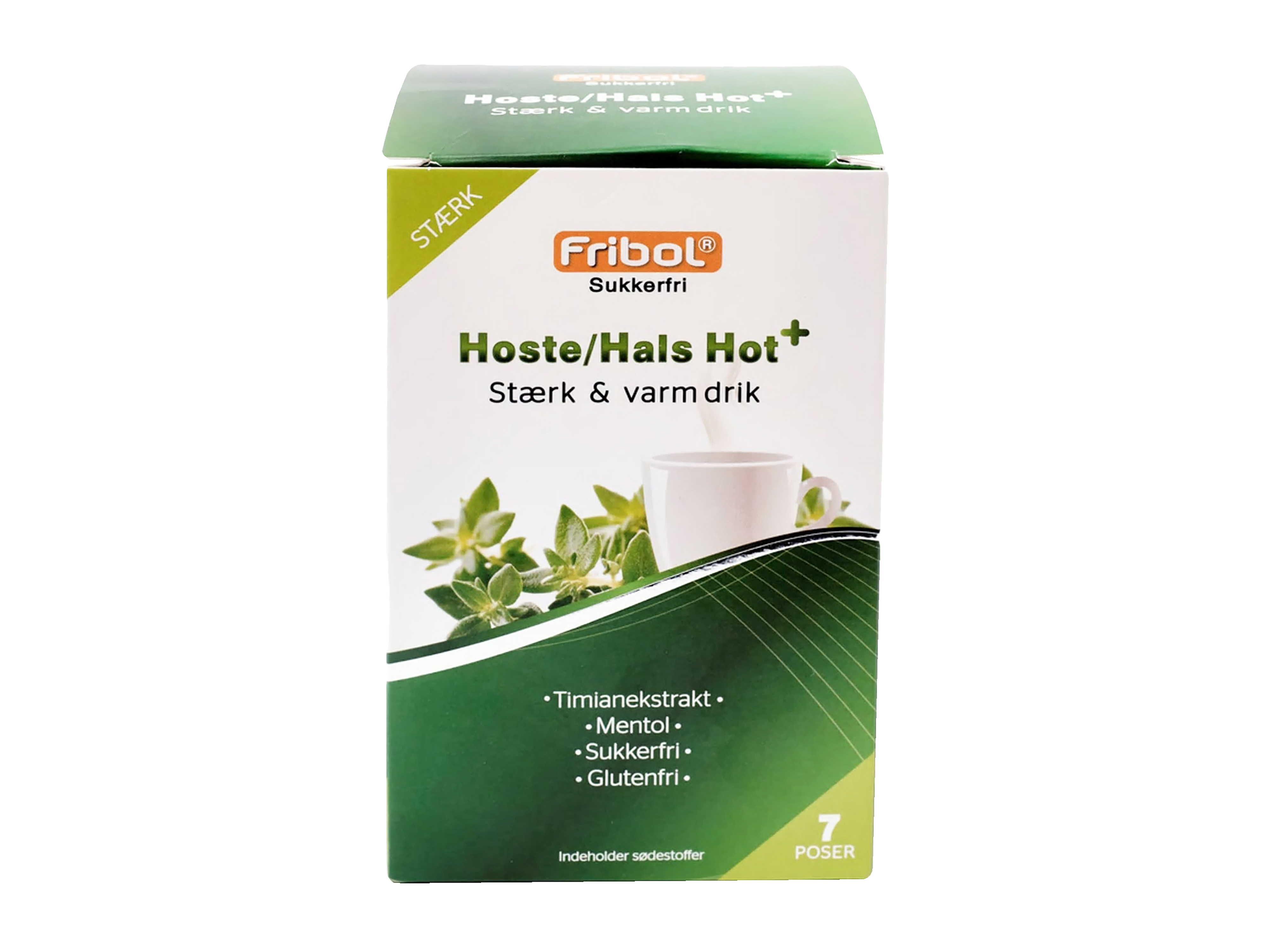 Fribol Varmdrikk Hoste/Hals Hot+, 7 poser a 6 gram