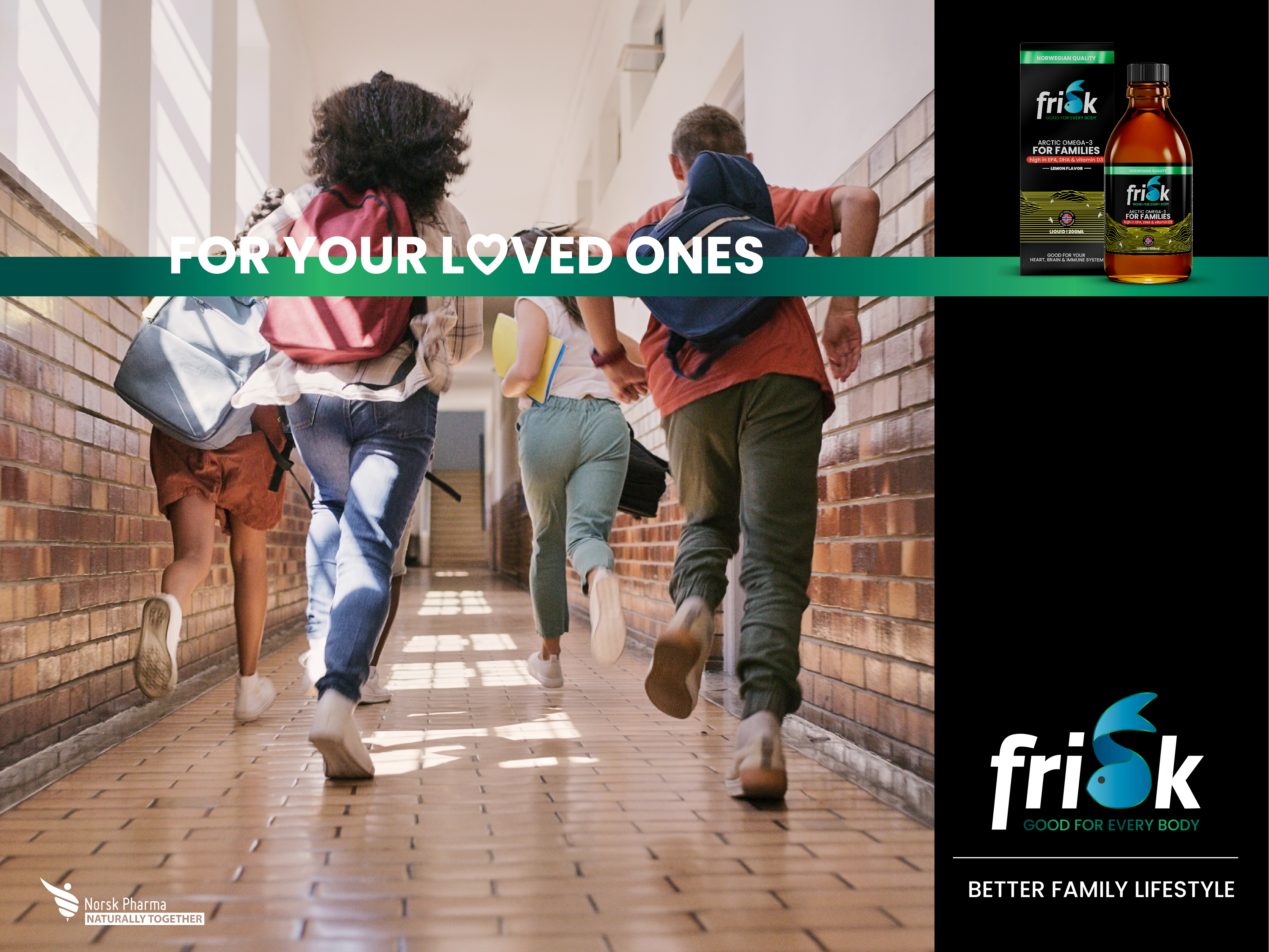 Frisk Arctic Flytende Omega-3 Familie, 200 ml