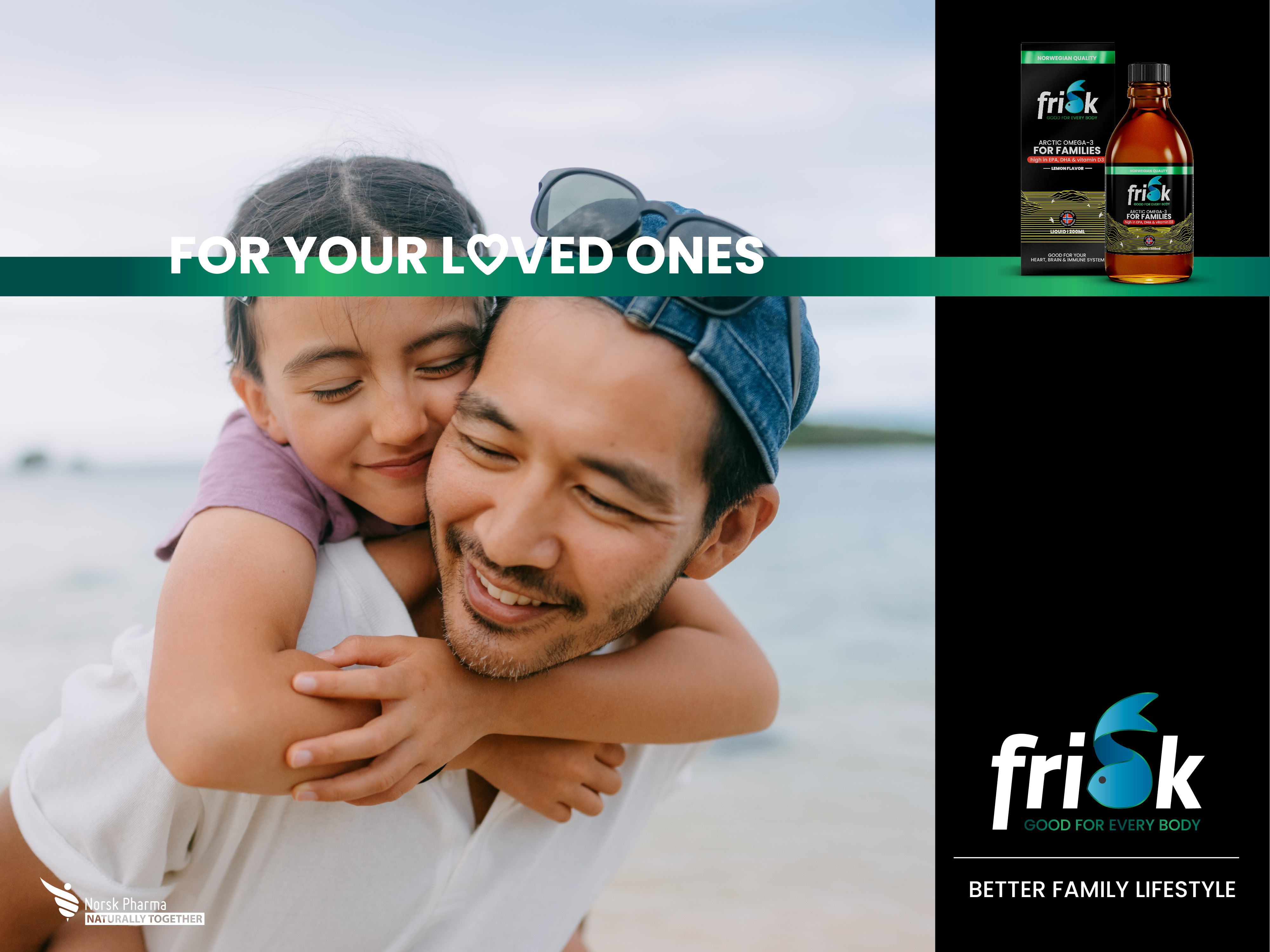 Frisk Arctic Flytende Omega-3 Familie, 200 ml