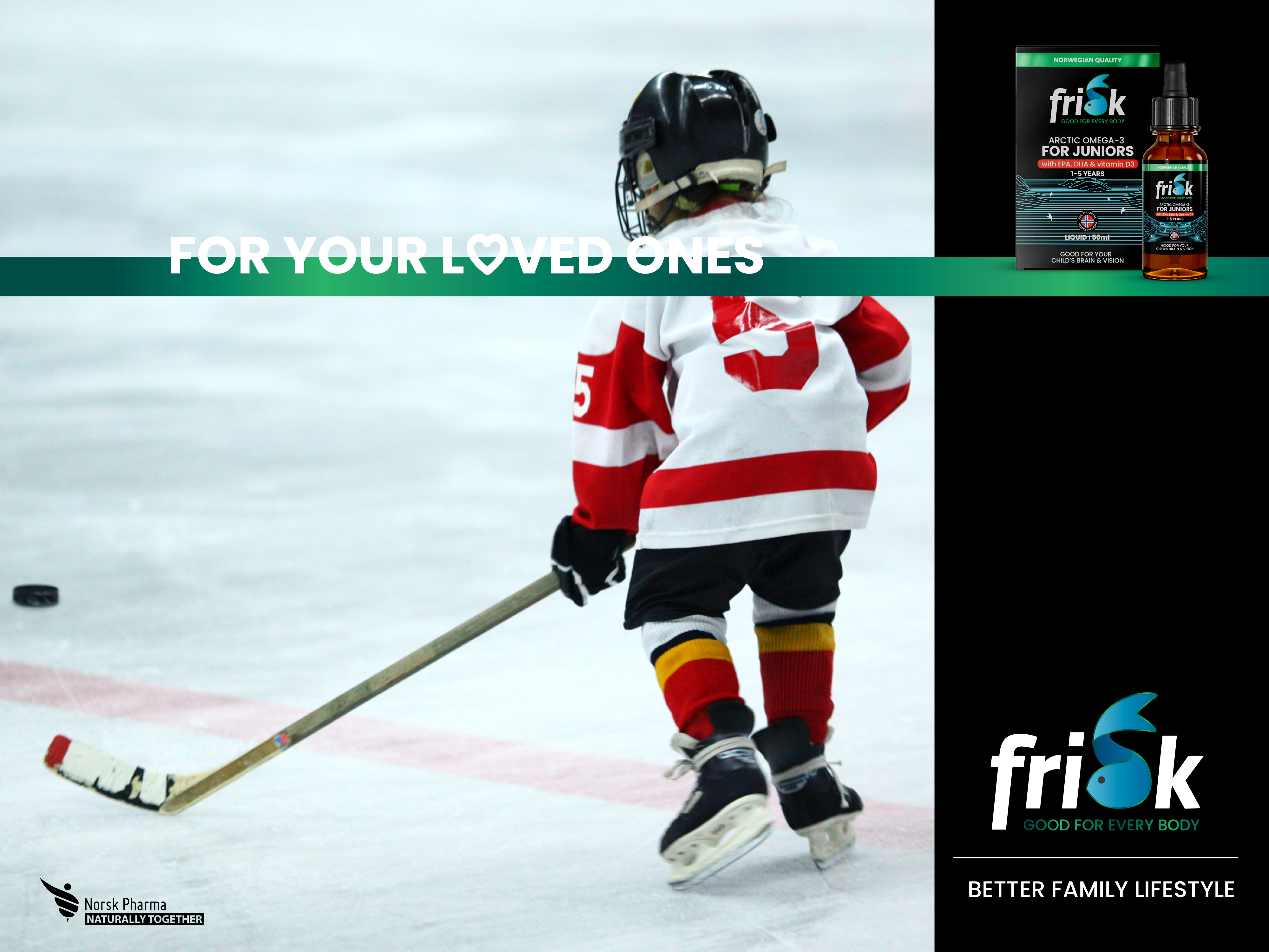 Frisk Arctic Omega-3 Dråper Junior, 50 ml