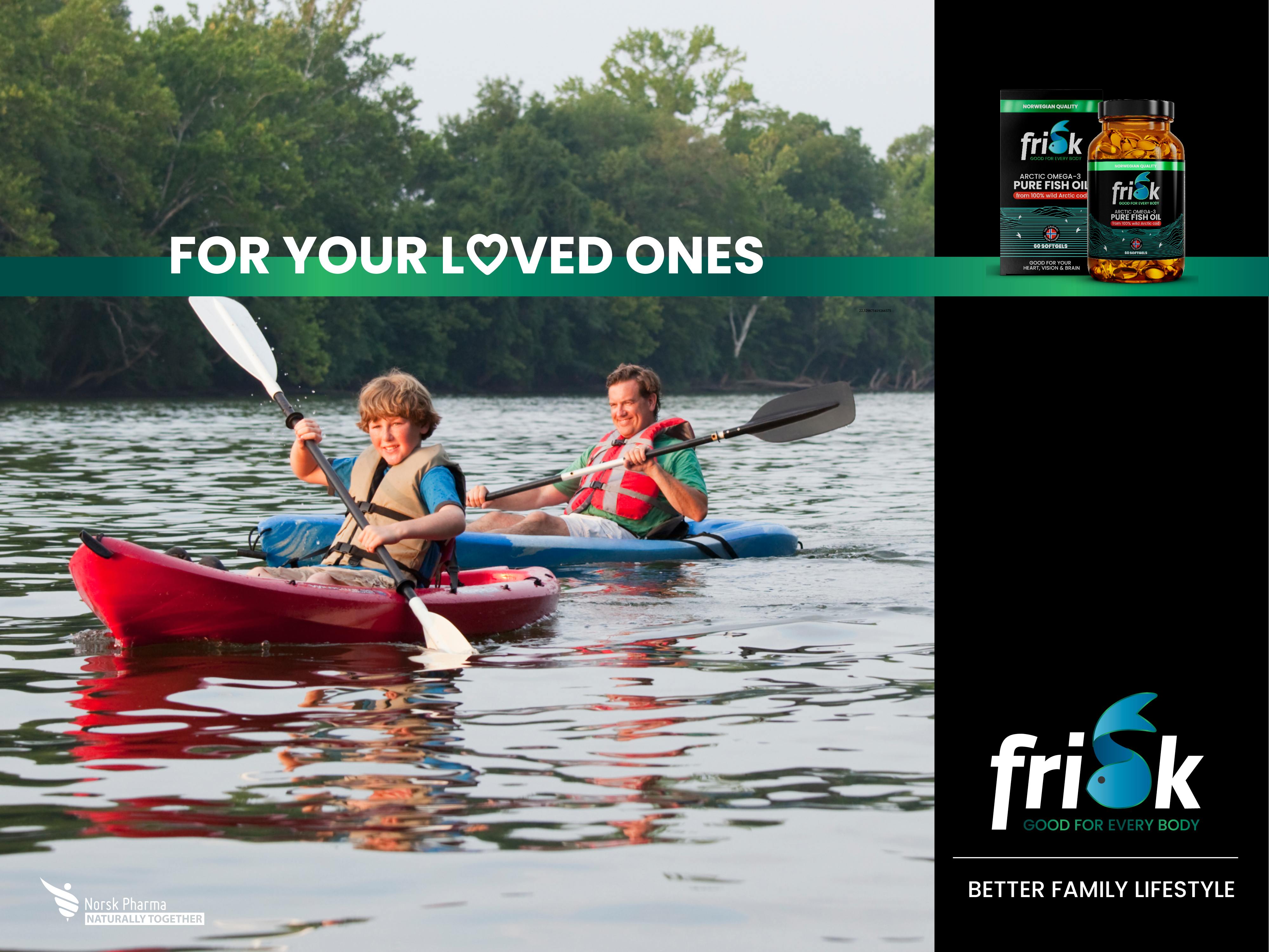 Frisk Arctic Omega-3 Ren fiskeolje, 60 stk.