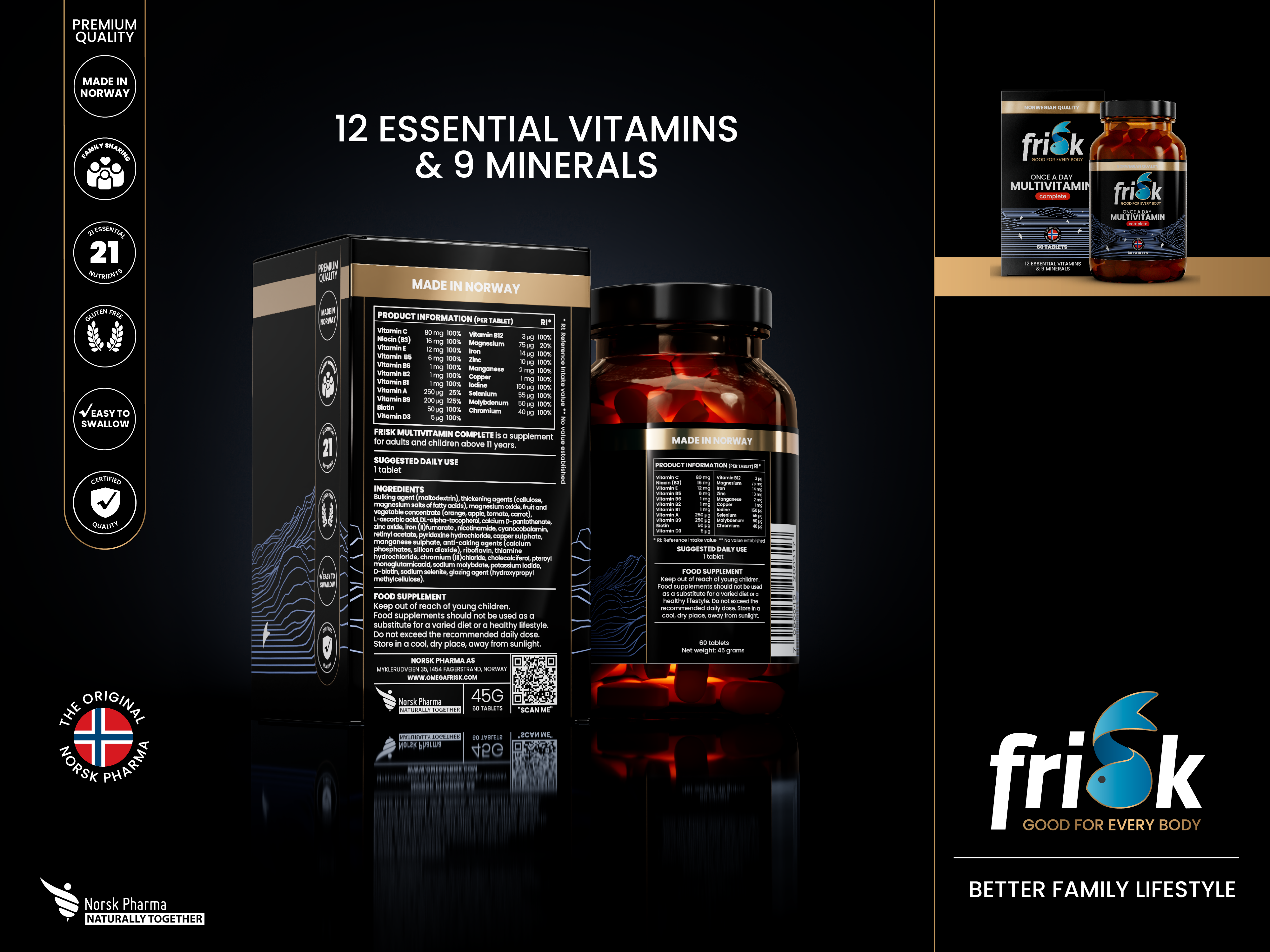 Frisk Multivitamin Complete, 120 stk.