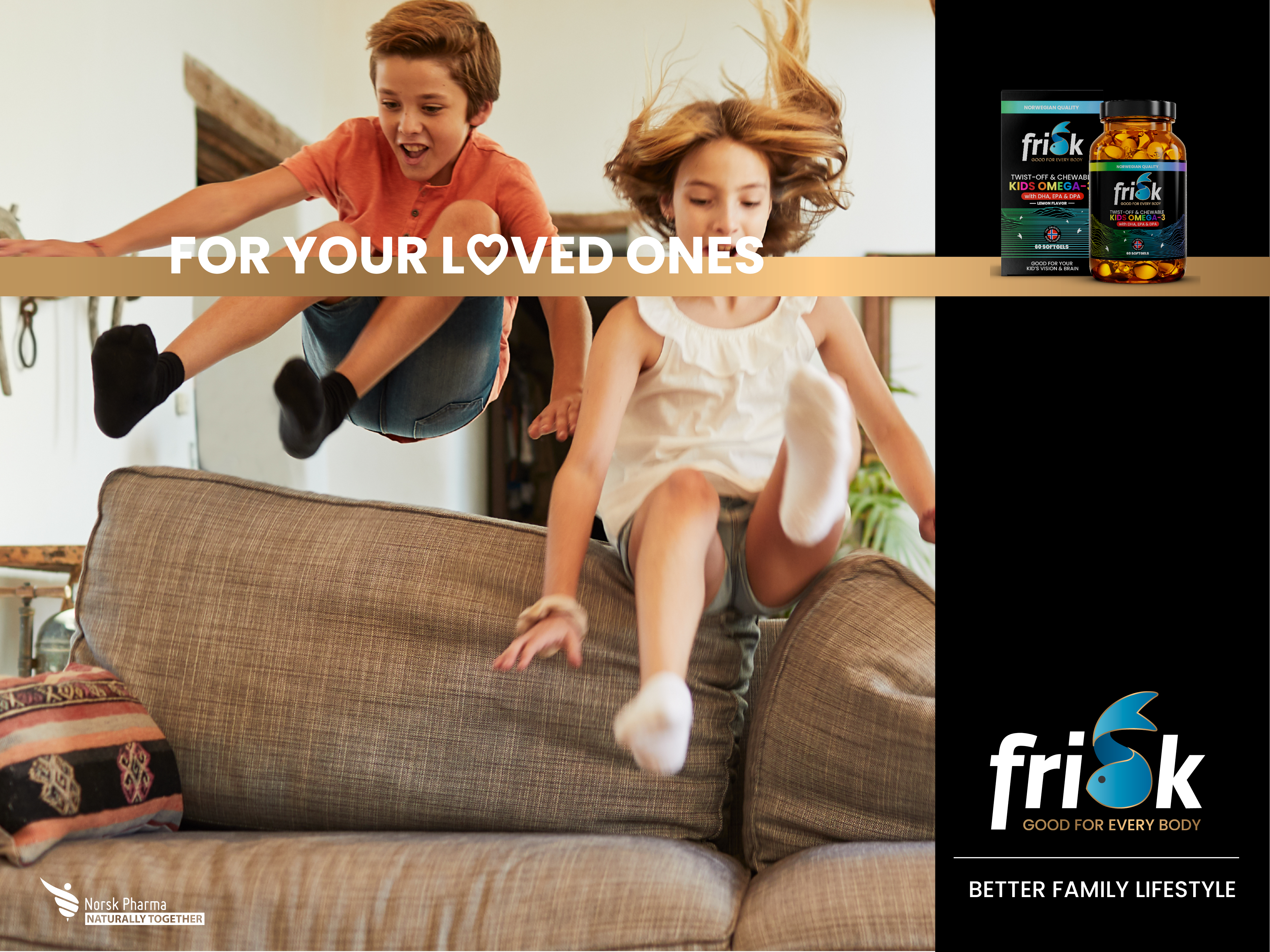 Frisk Omega-3 Barn, 60 stk.