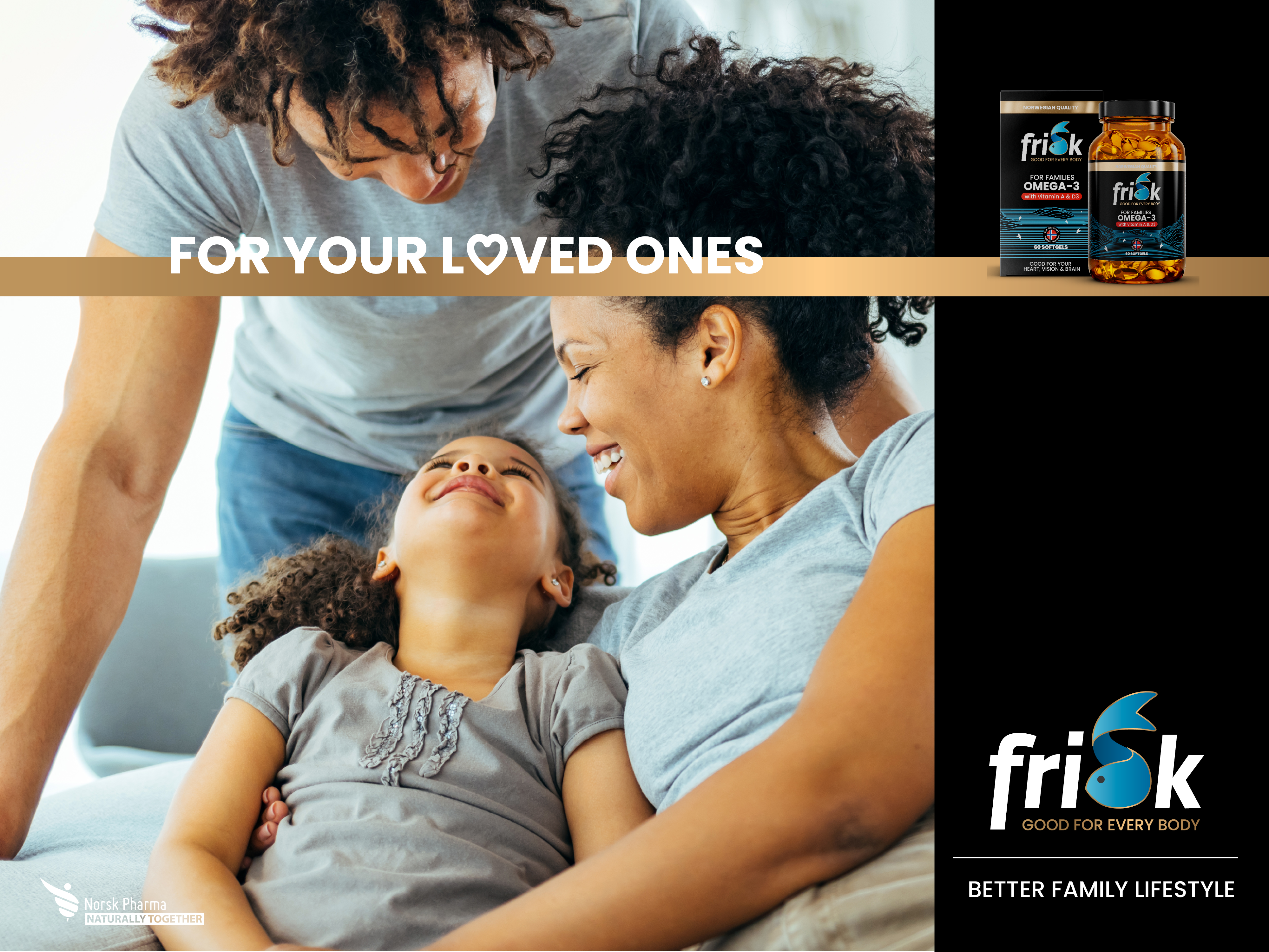 Frisk Omega-3 Familie, 120 stk.