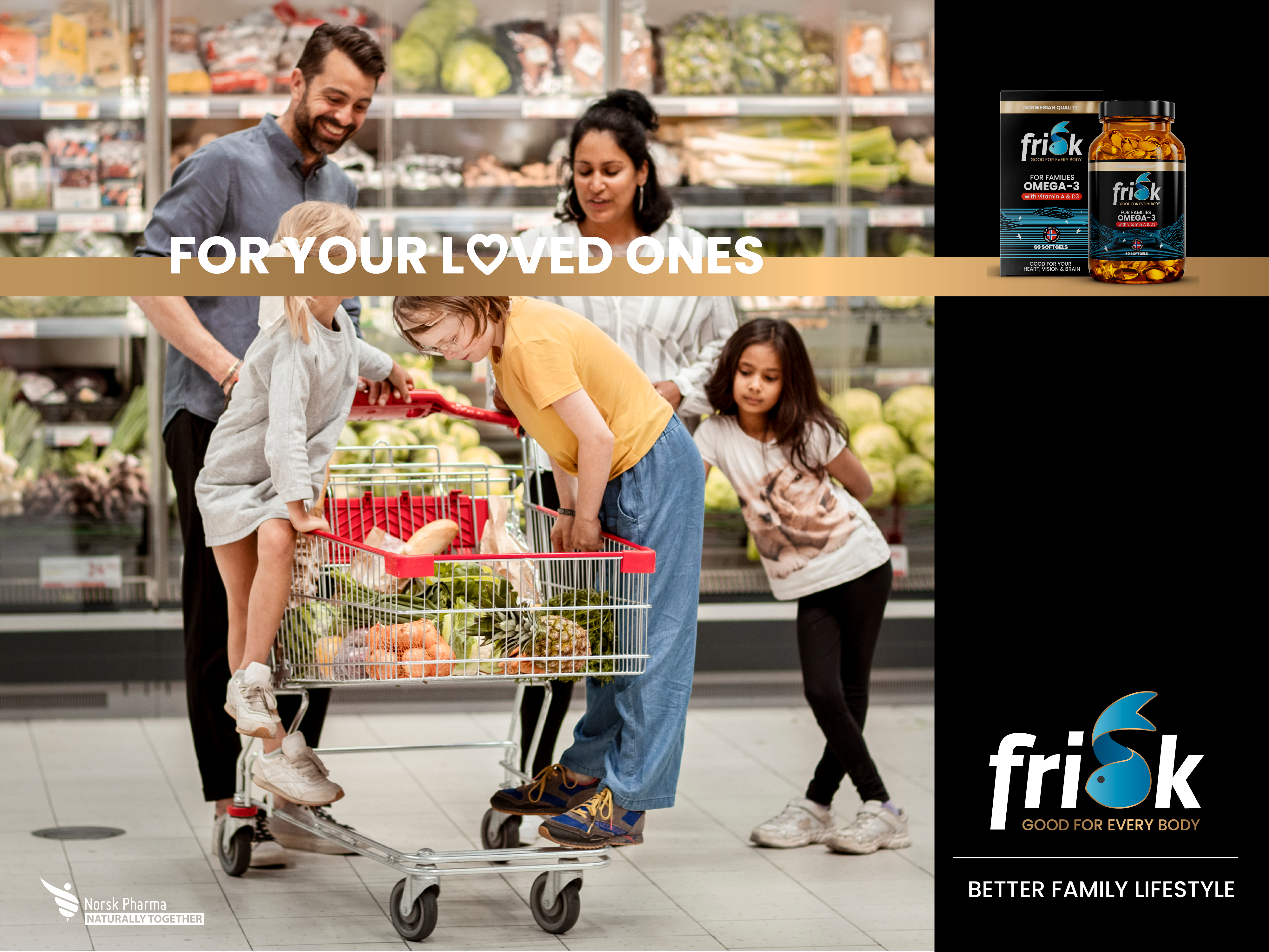 Frisk Omega-3 Familie, 120 stk.