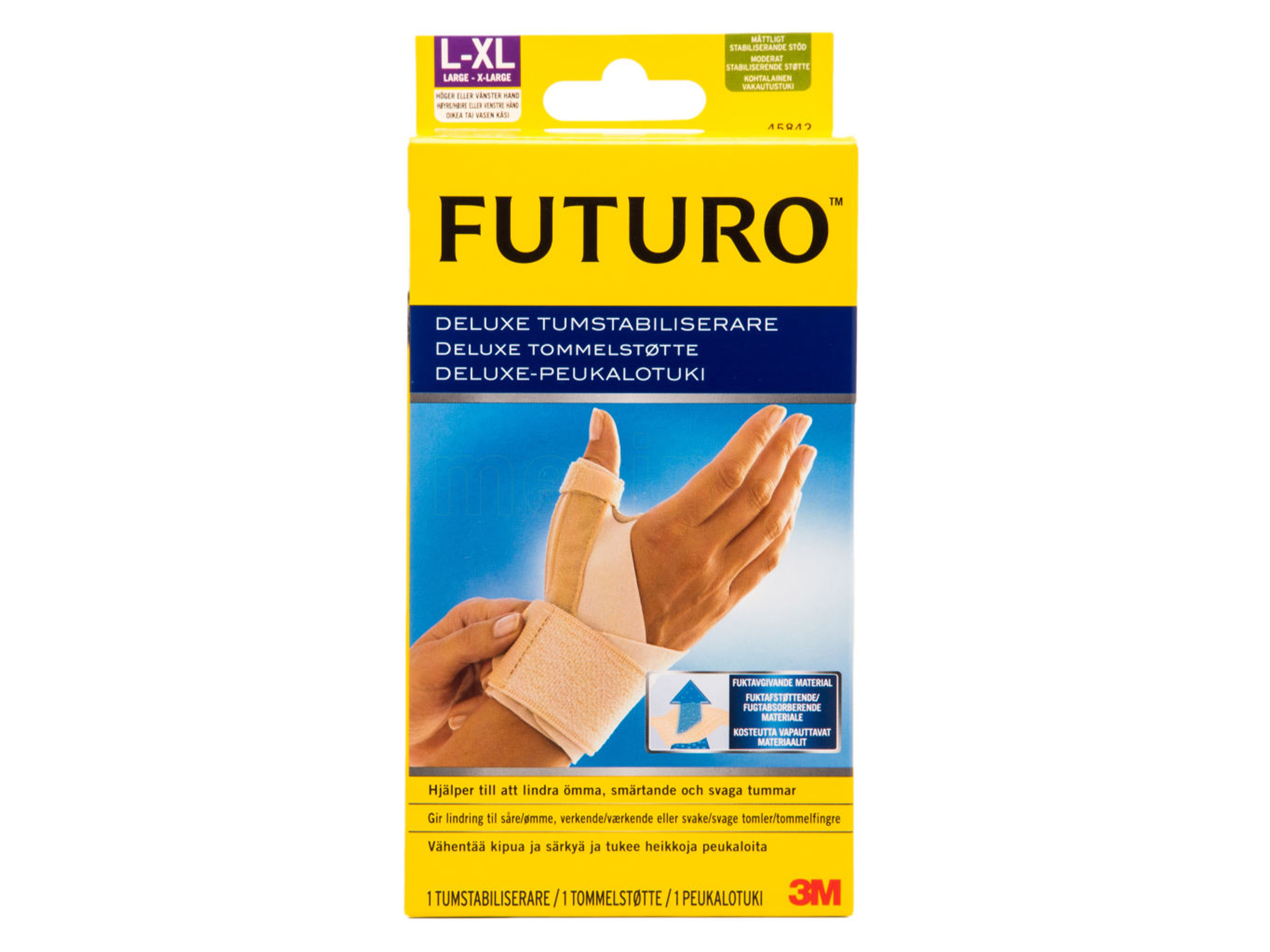 Futuro Deluxe tommelstøtte, L/XL, beige, 1 stk.