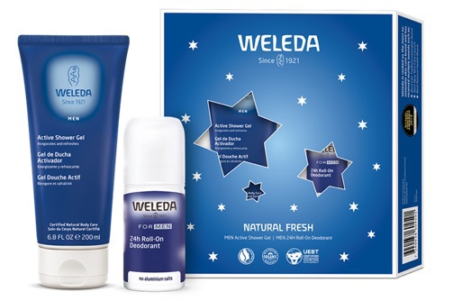 Weleda Active Shower for men og roll-on, 1 stk.