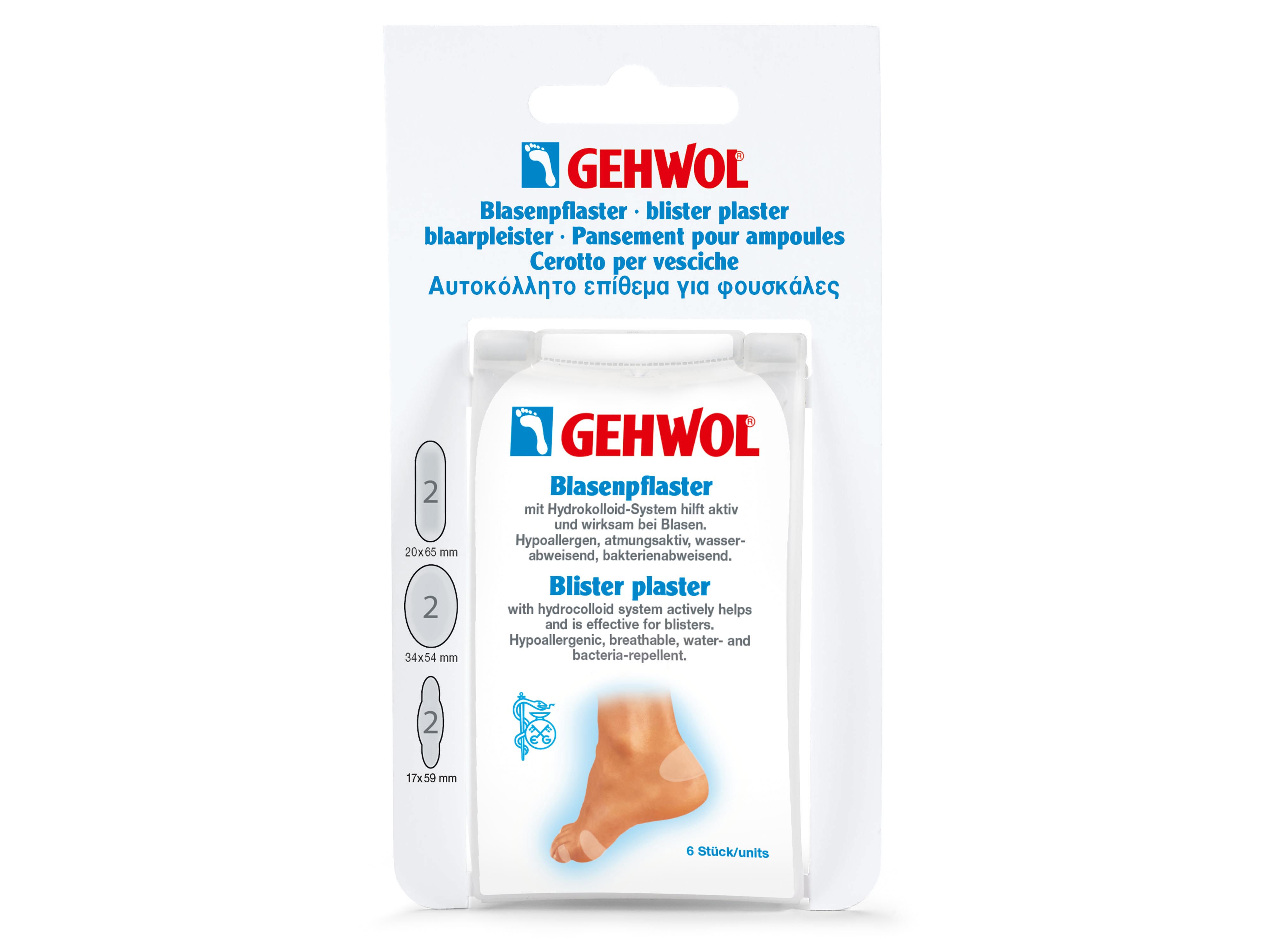 Gehwol Blister Plaster, Assorterte størrelser, 6 stk.