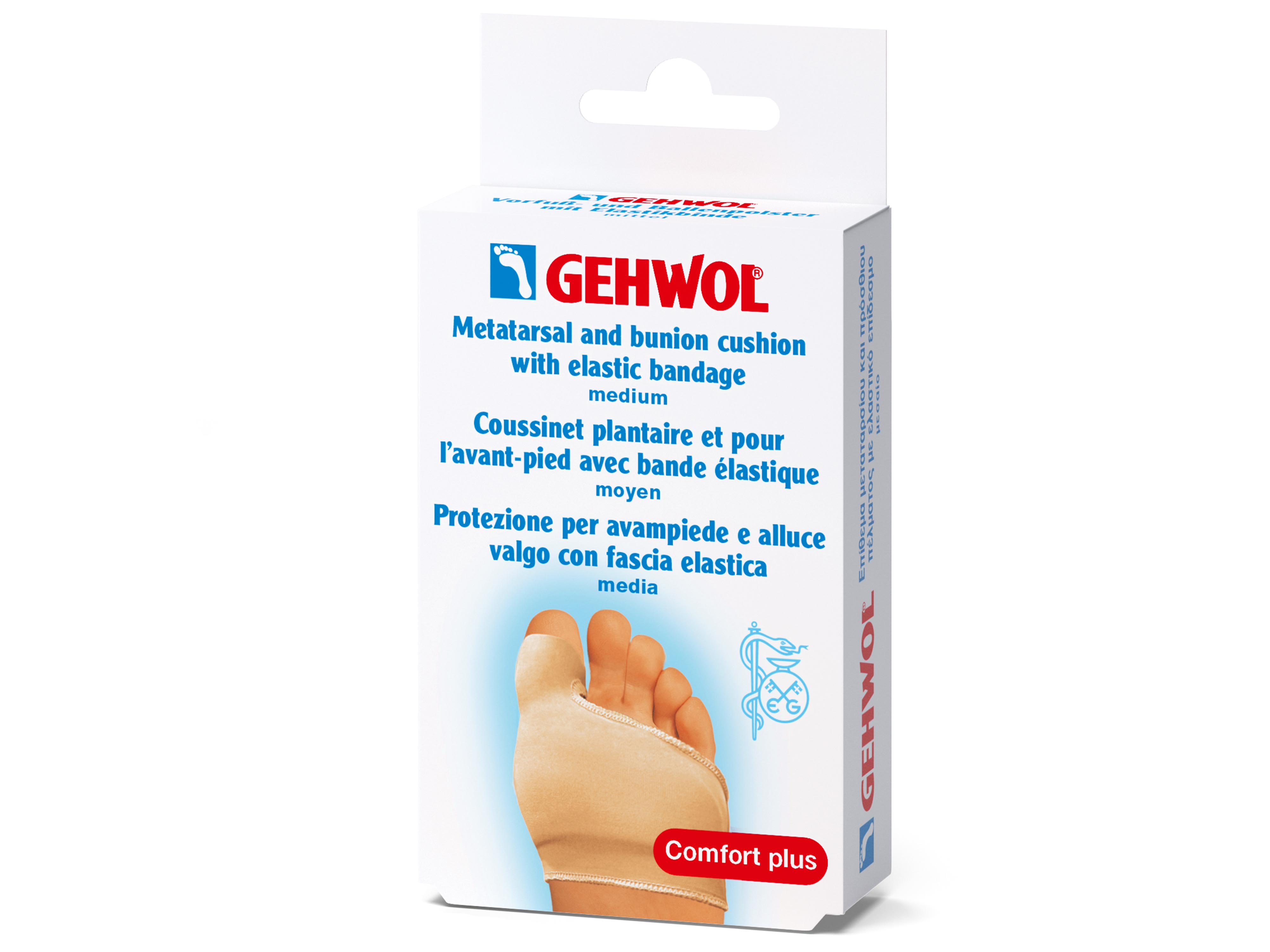 Gehwol Gehwol Metatarsal/Bunion Cushion w/elastic bandage, Medium, 1 stk.