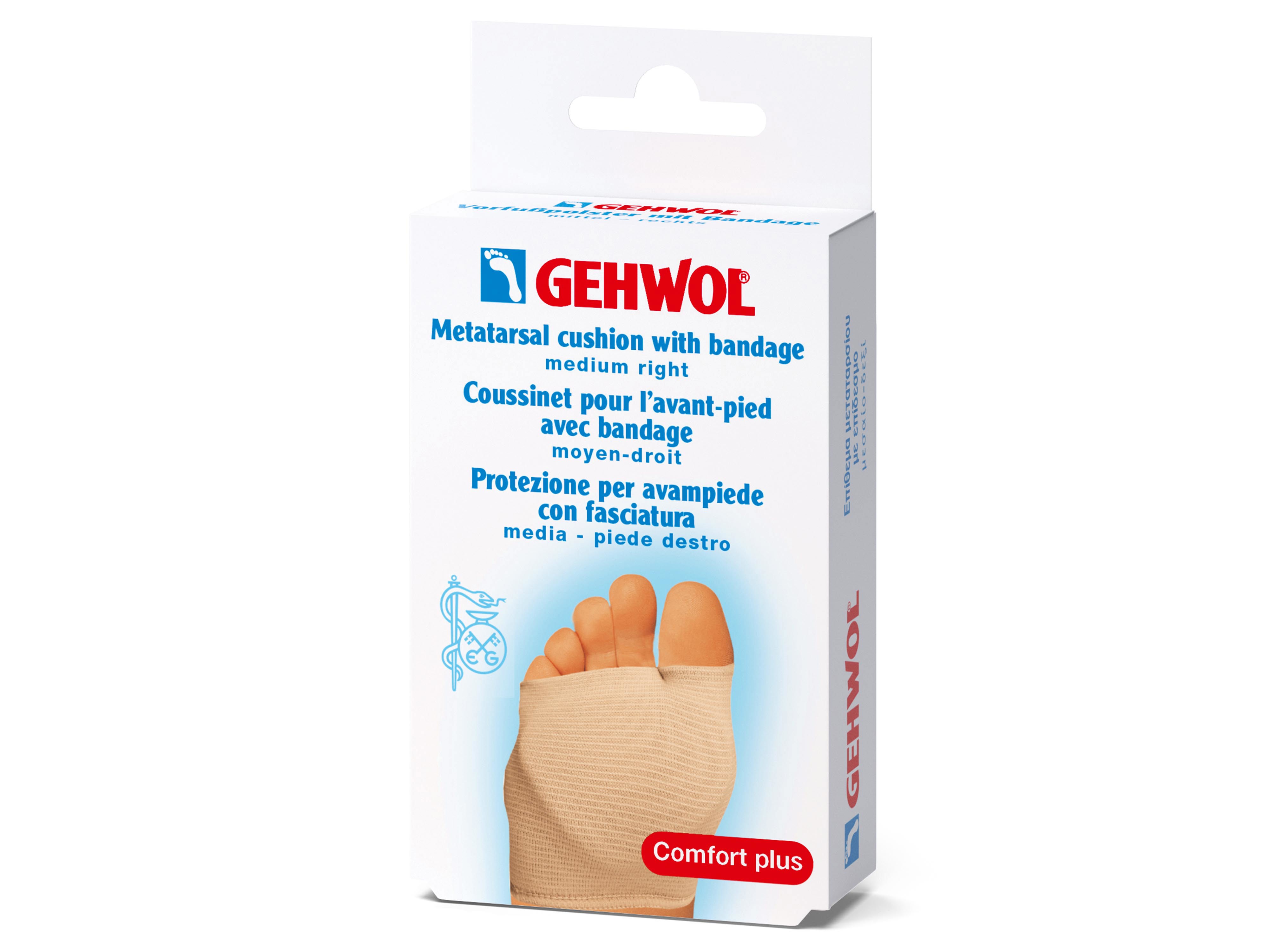 Gehwol Metatarsal Cushion w/bandage – høyre, Medium, 1 stk.