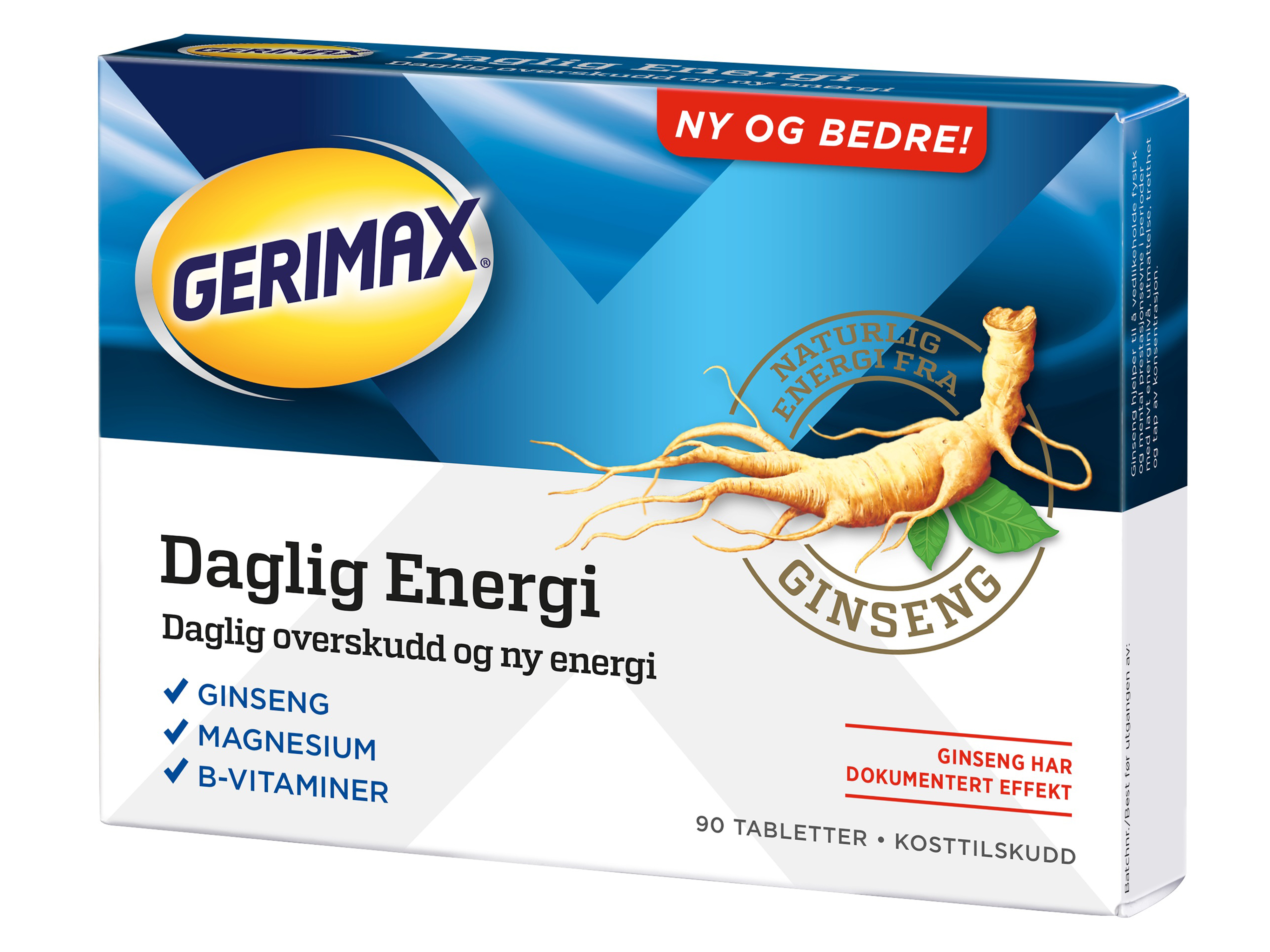 Gerimax Daglig energi tabletter, 90 stk.