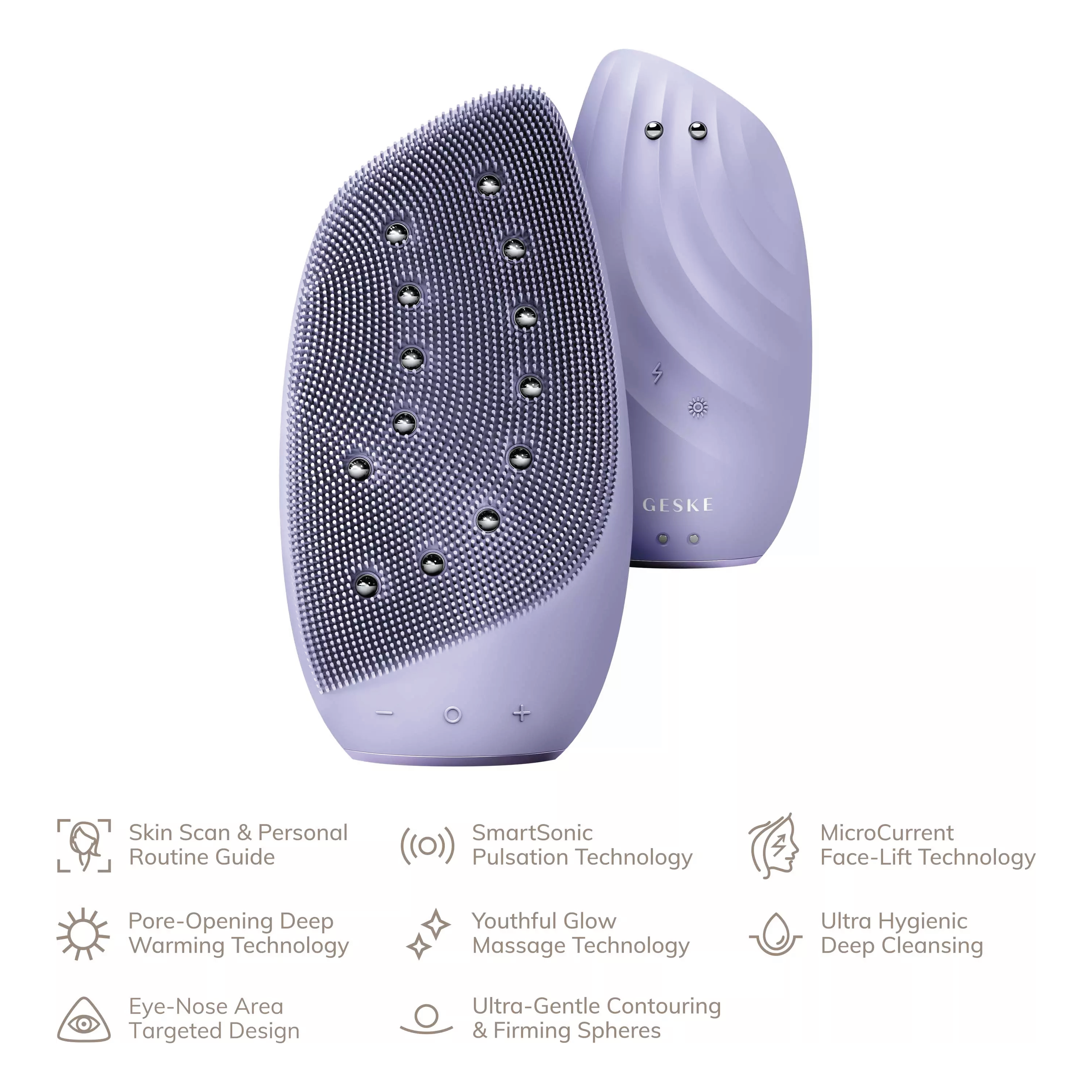 Geske Sonic Thermo Facial Brush & Face-Lifter | 8 in 1, 1 stk.