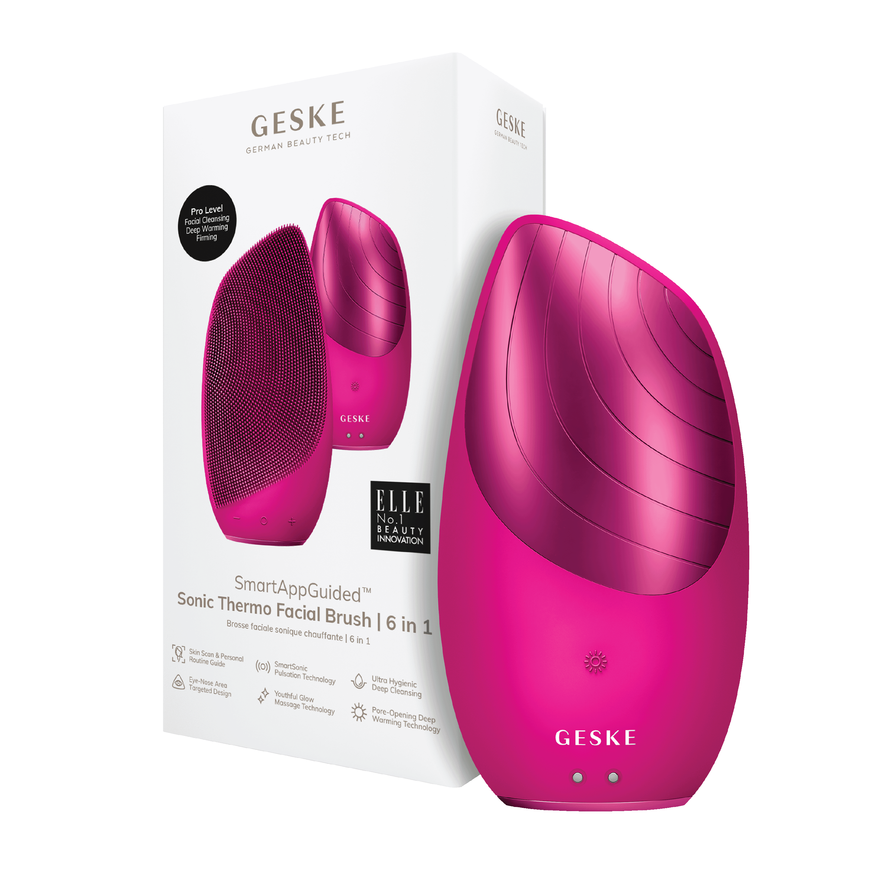 Geske Sonic Thermo Facial Brush 6 in 1, 1 stk.