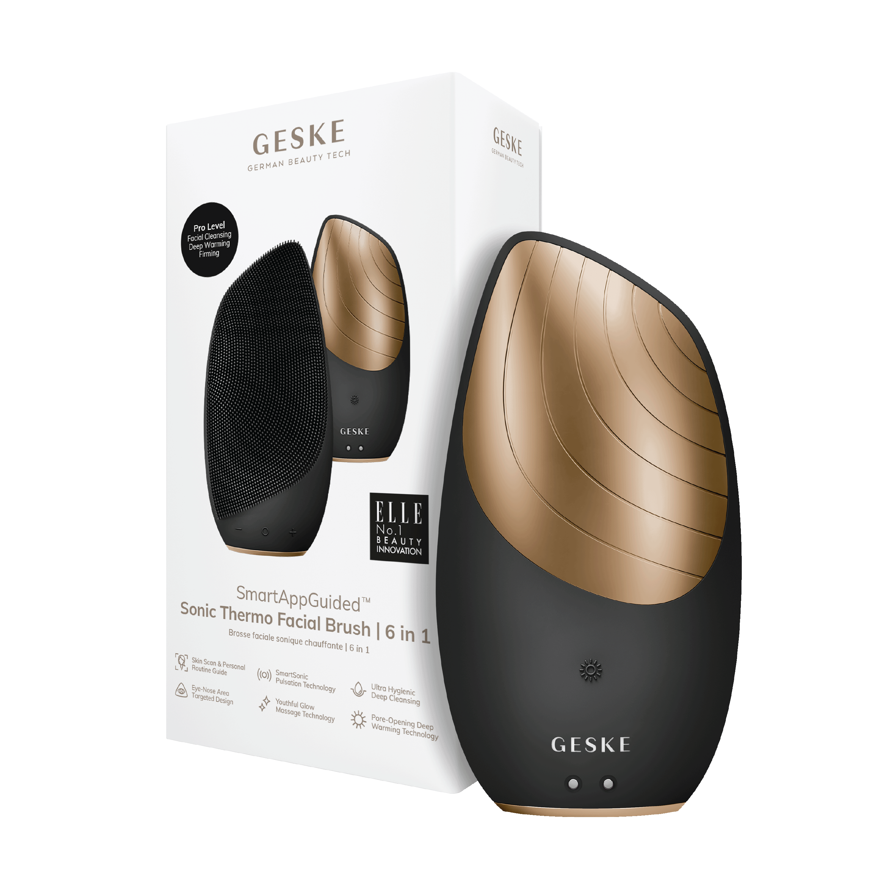 Geske Sonic Thermo Facial Brush 6 in 1, 1 stk.
