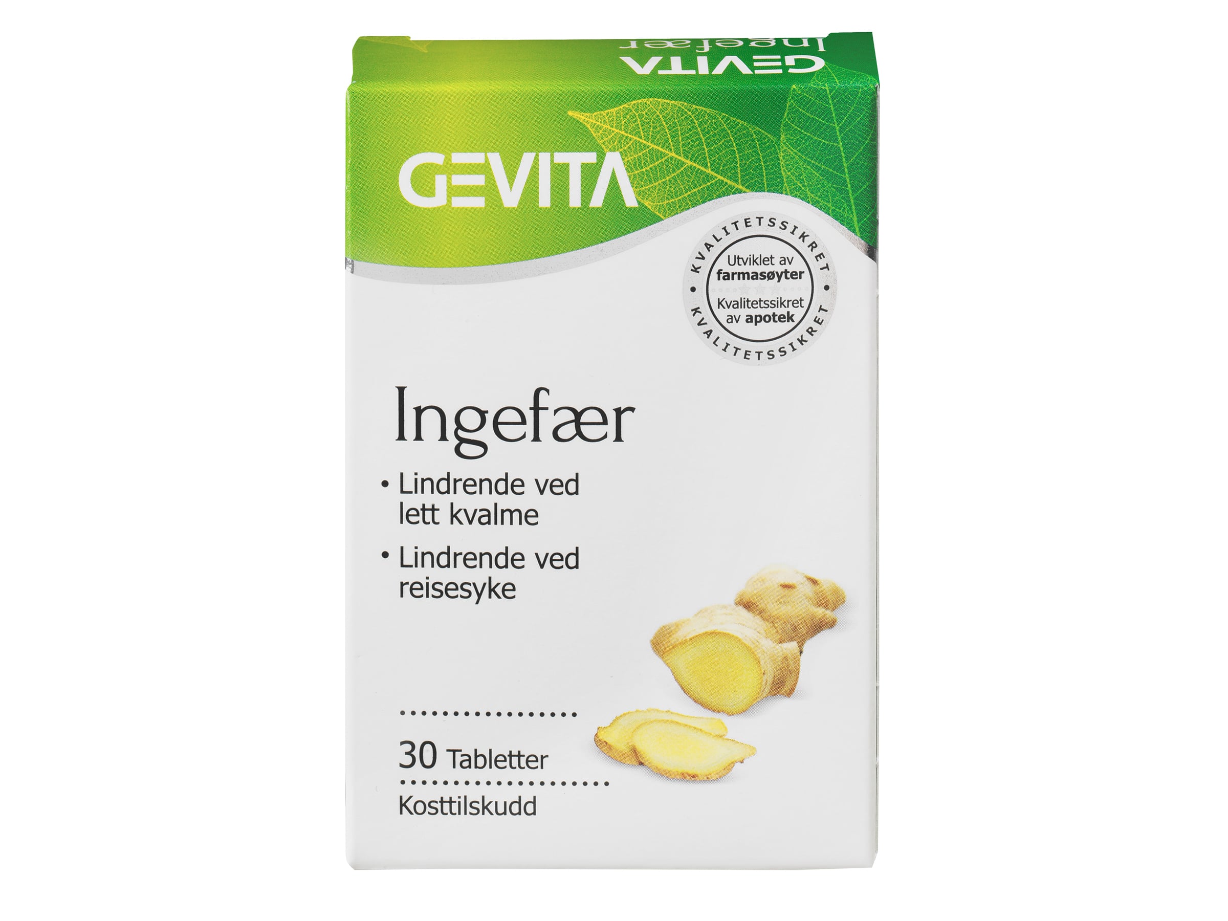 Gevita ingefær tabletter, 30 stk. på brett - Plantebaserte legemidler ...