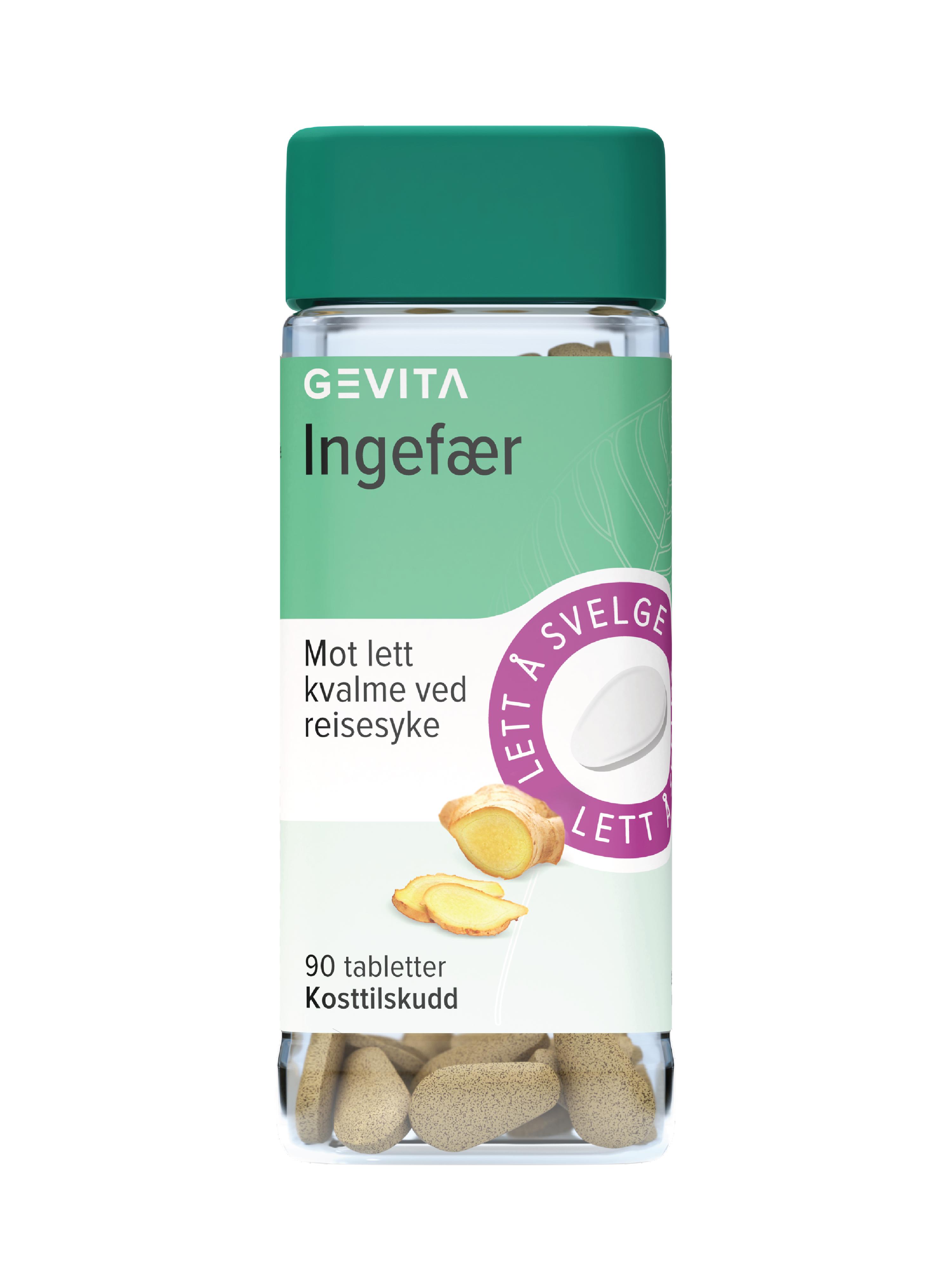 Gevita Ingefær, 90 stk. - Plantebaserte legemidler og naturmidler ...