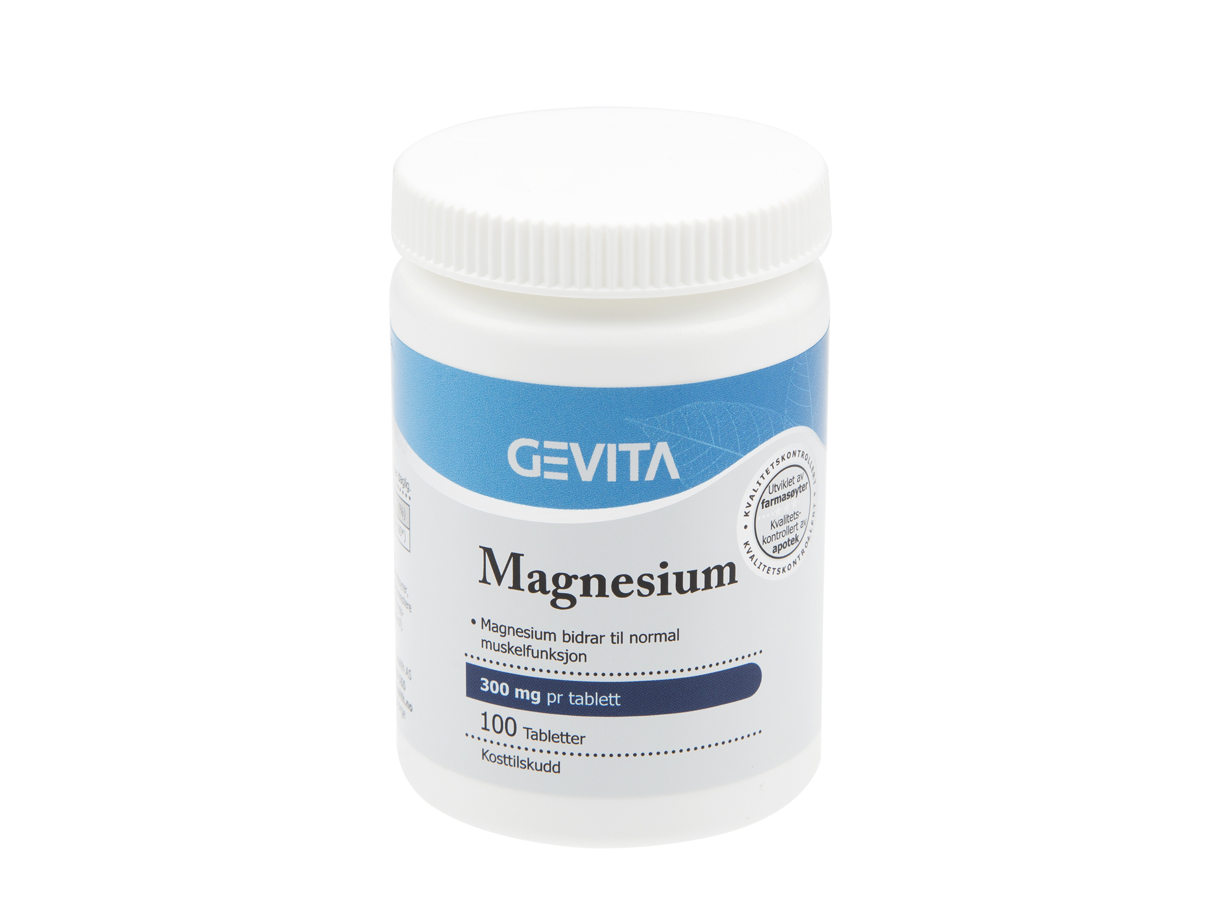 Gevita magnesium tabletter 300mg, 100 stk.