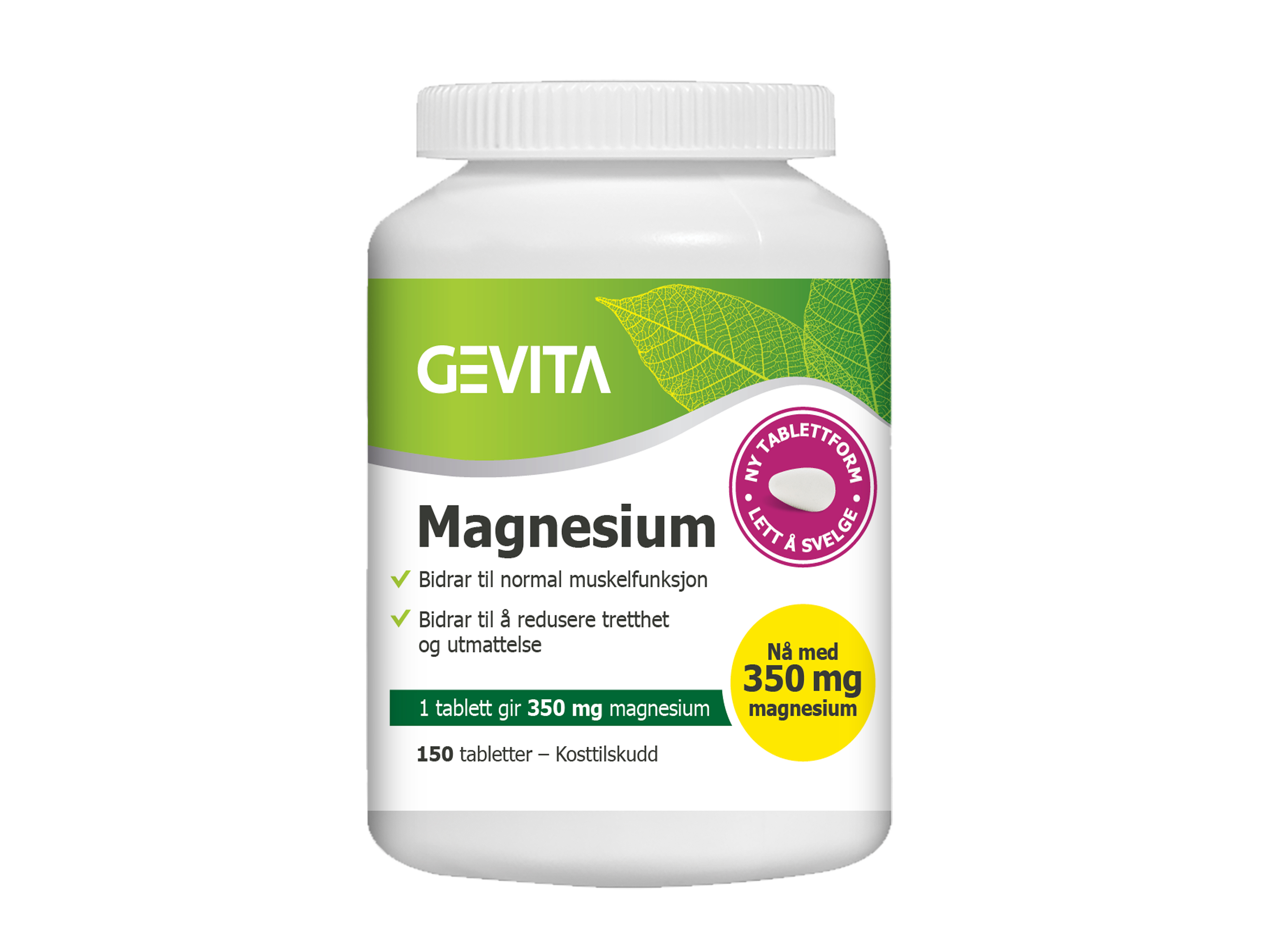 Gevita Magnesium tab 350mg, 150 stk.