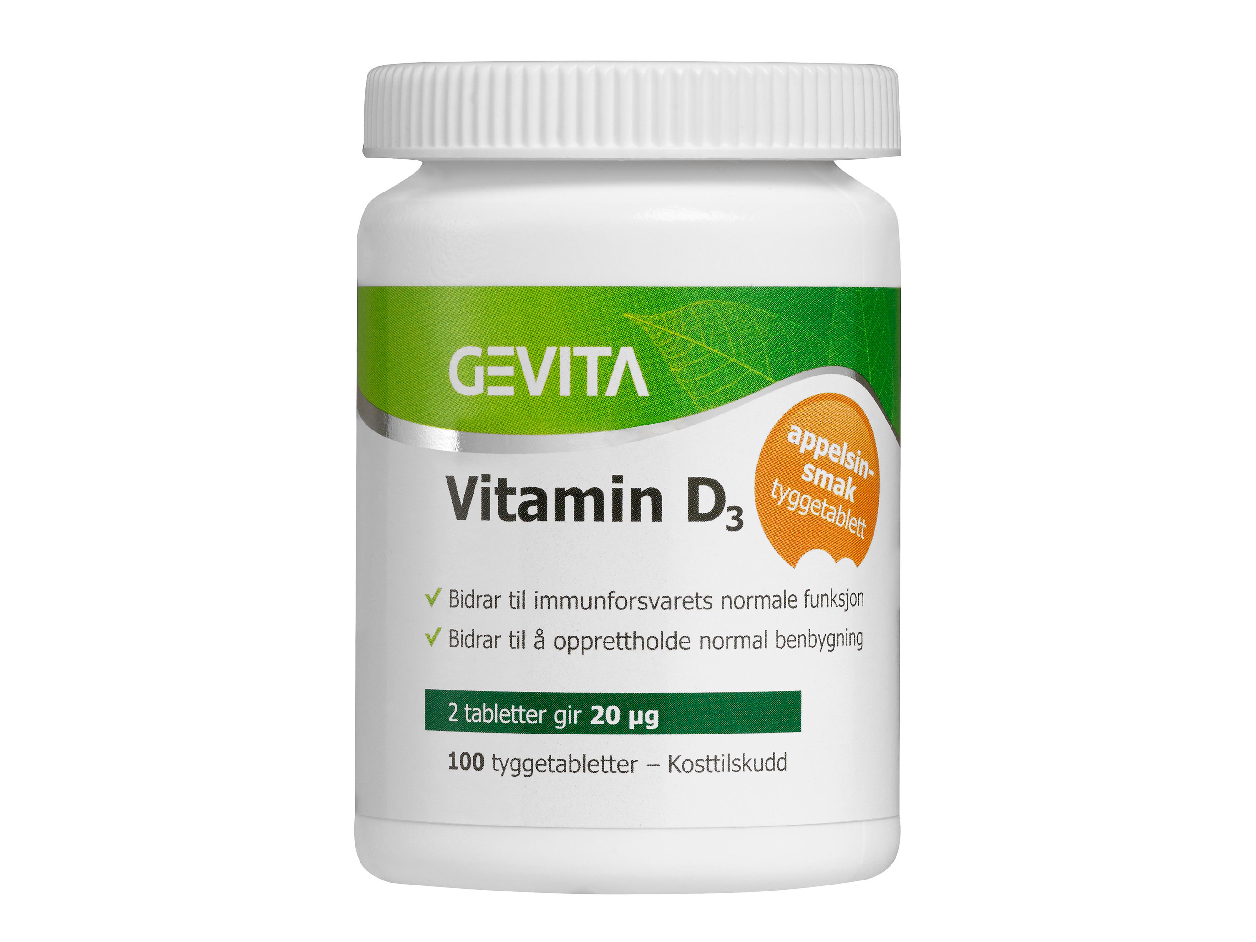 Gevita Vitamin D, tyggetabletter, 100 stk.